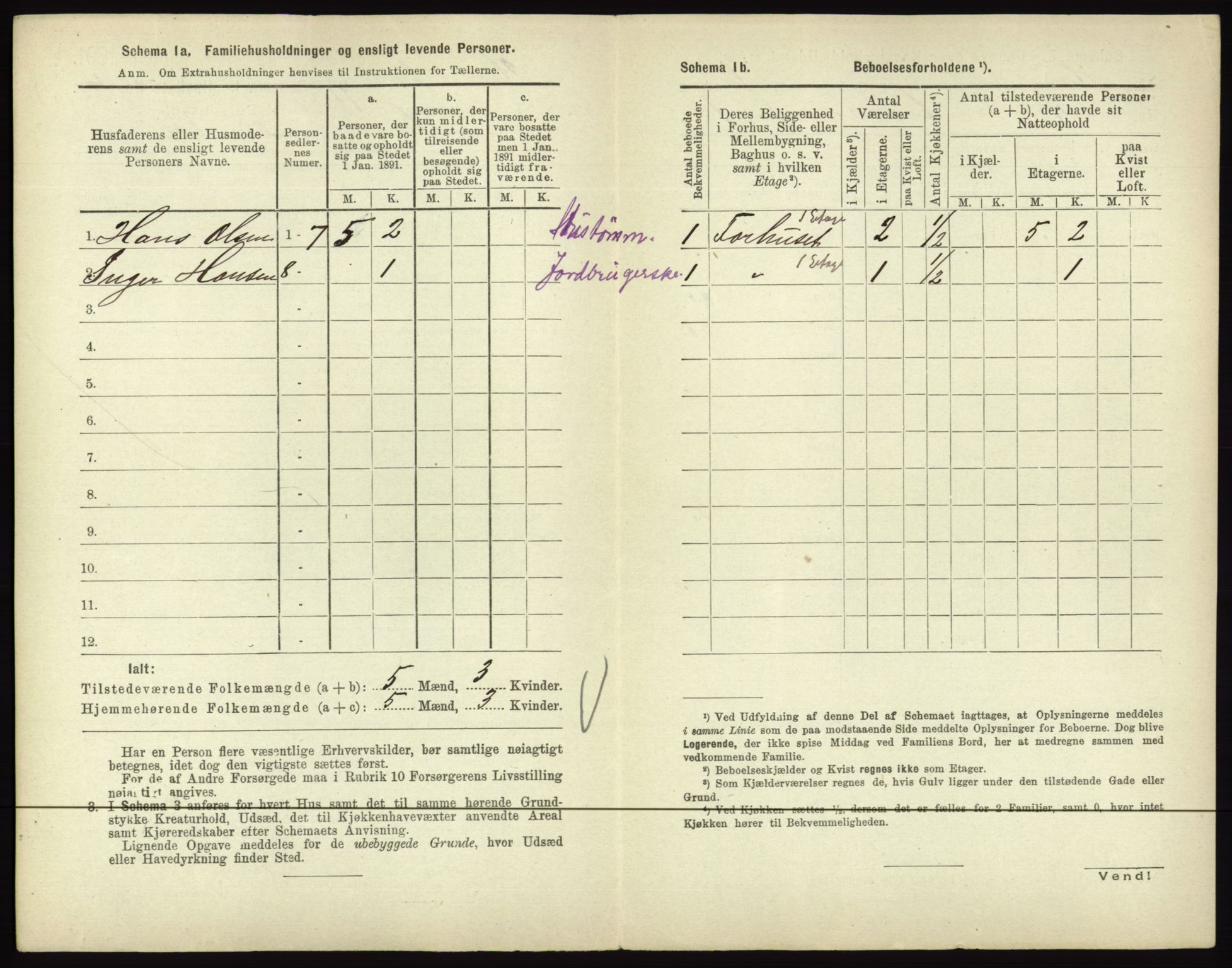 RA, 1891 census for 0601 Hønefoss, 1891, p. 296