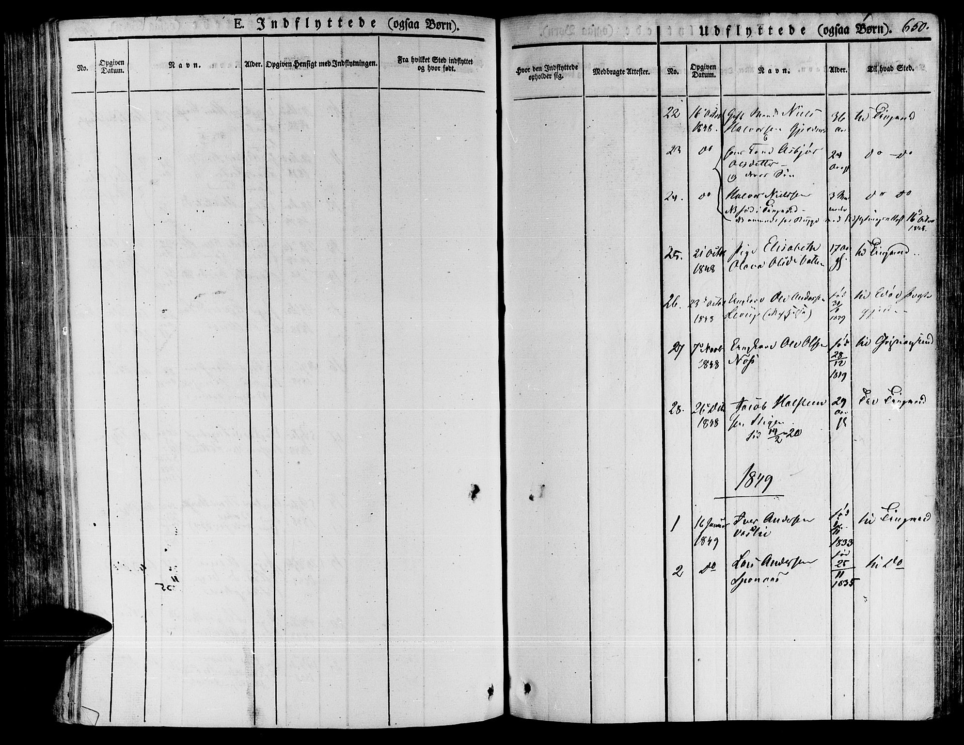 Ministerialprotokoller, klokkerbøker og fødselsregistre - Møre og Romsdal, SAT/A-1454/592/L1024: Parish register (official) no. 592A03 /1, 1831-1849, p. 650