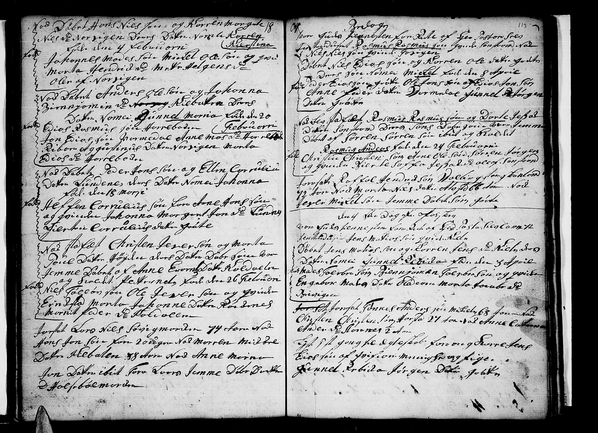 Trondenes sokneprestkontor, AV/SATØ-S-1319/H/Hb/L0002klokker: Parish register (copy) no. 2, 1795-1818, p. 113