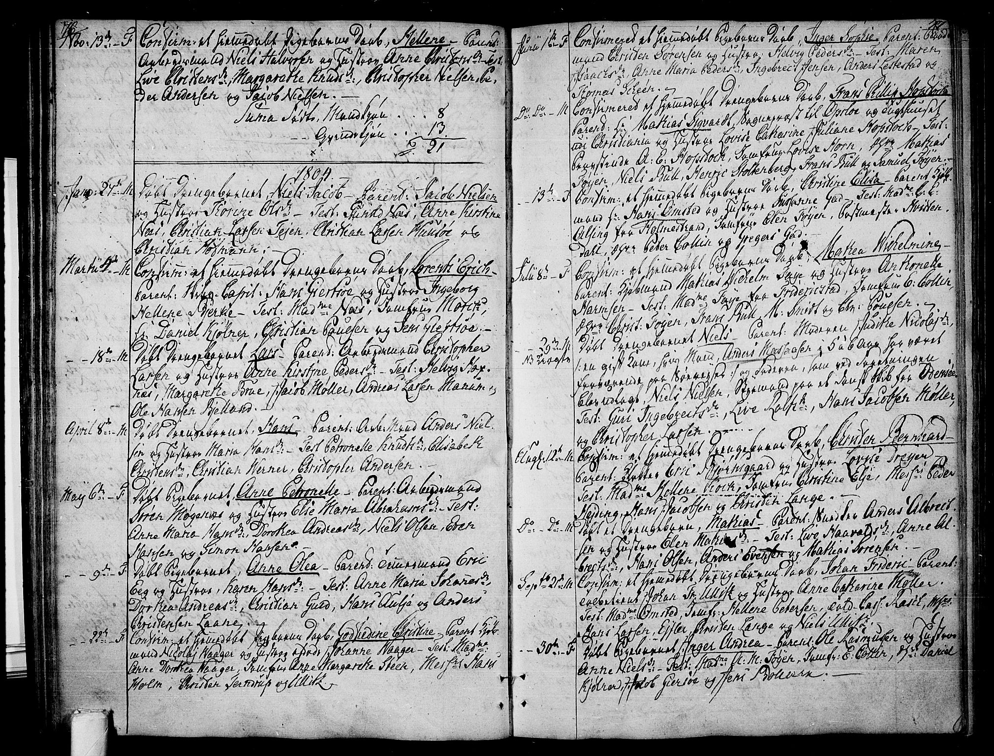 Tønsberg kirkebøker, SAKO/A-330/F/Fb/L0002: Parish register (official) no. II 2, 1797-1809, p. 76-77