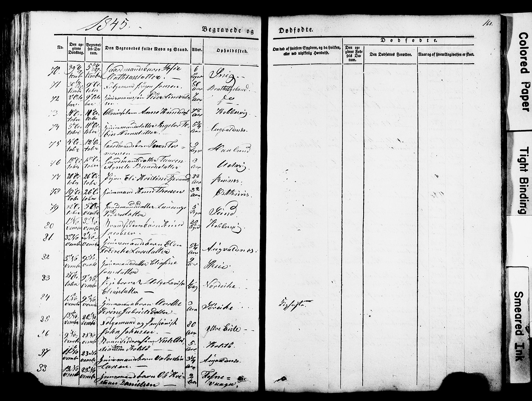 Avaldsnes sokneprestkontor, AV/SAST-A -101851/H/Ha/Haa/L0007: Parish register (official) no. A 7, 1841-1853, p. 160