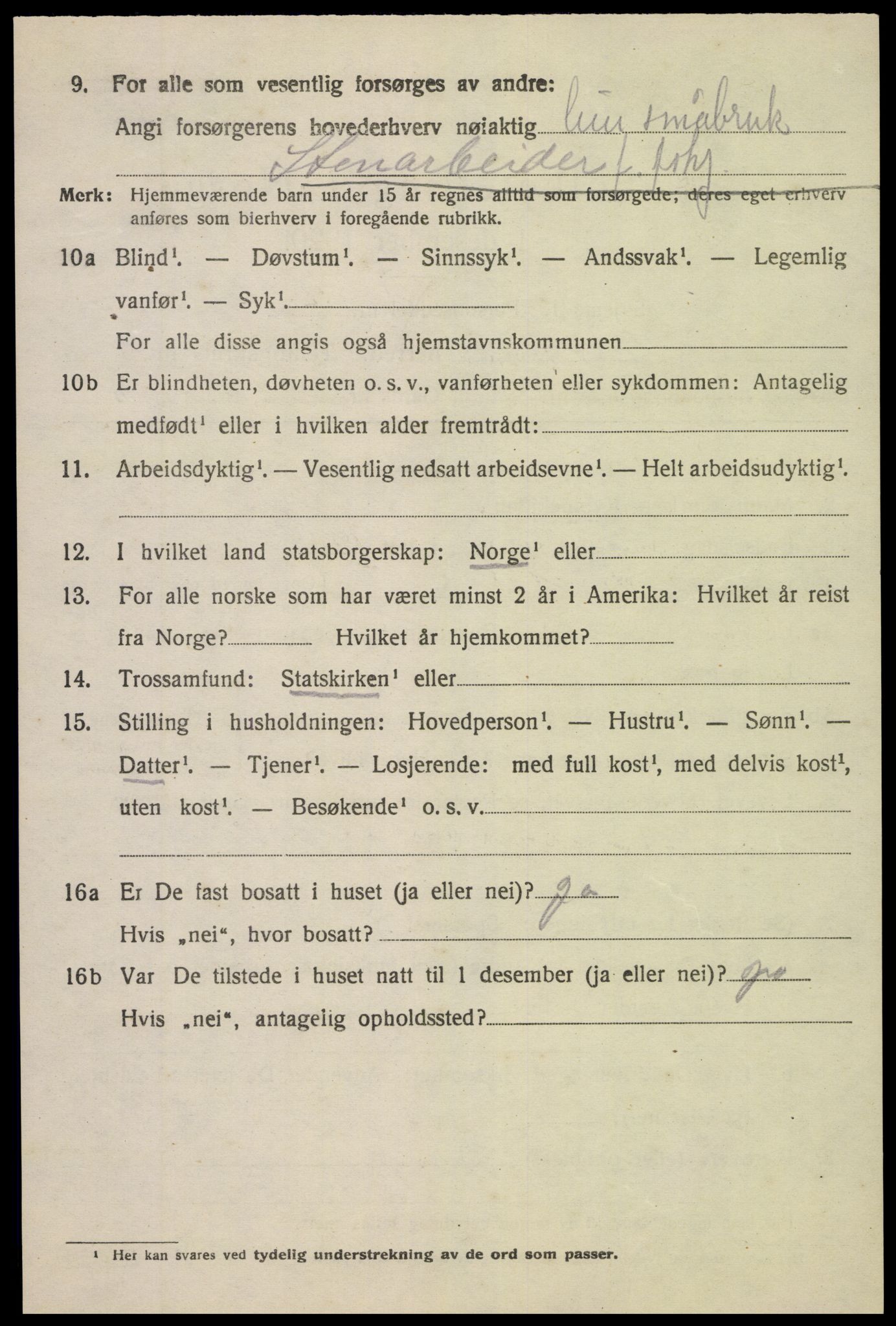 SAK, 1920 census for Søndeled, 1920, p. 7308
