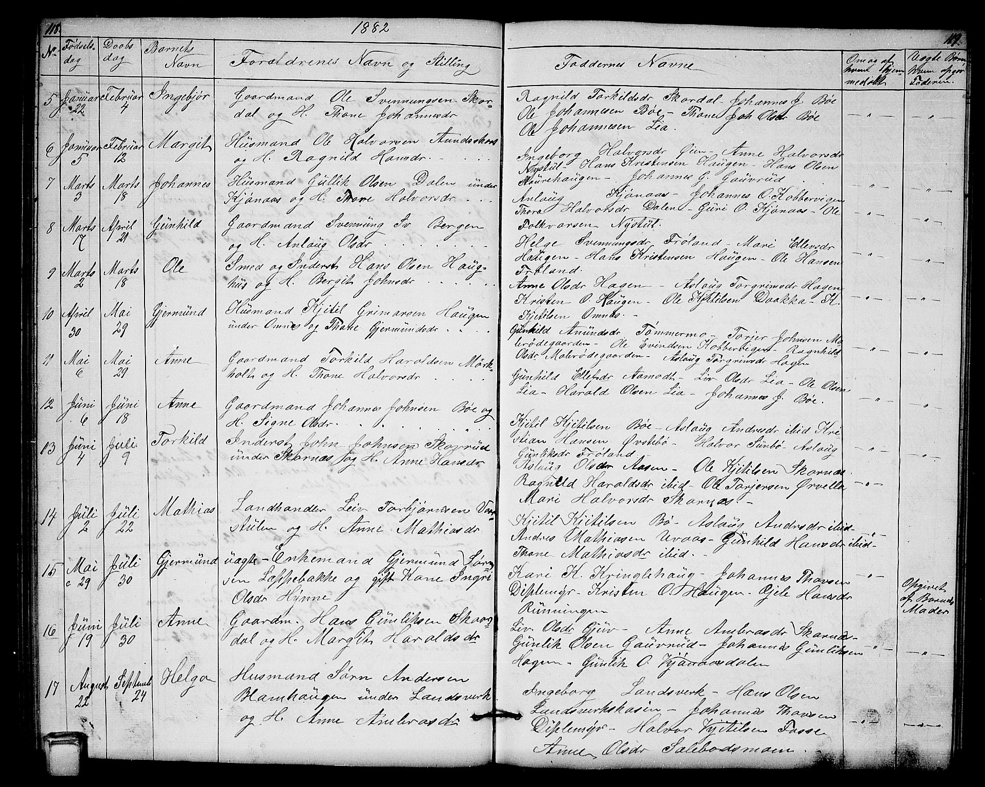Hjartdal kirkebøker, SAKO/A-270/G/Gb/L0002: Parish register (copy) no. II 2, 1854-1884, p. 118-119