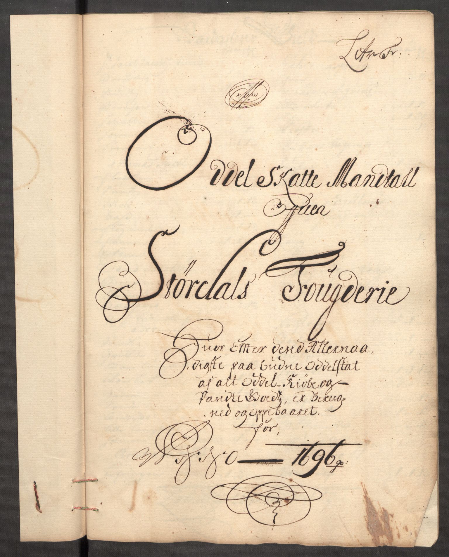 Rentekammeret inntil 1814, Reviderte regnskaper, Fogderegnskap, AV/RA-EA-4092/R62/L4188: Fogderegnskap Stjørdal og Verdal, 1696, p. 99