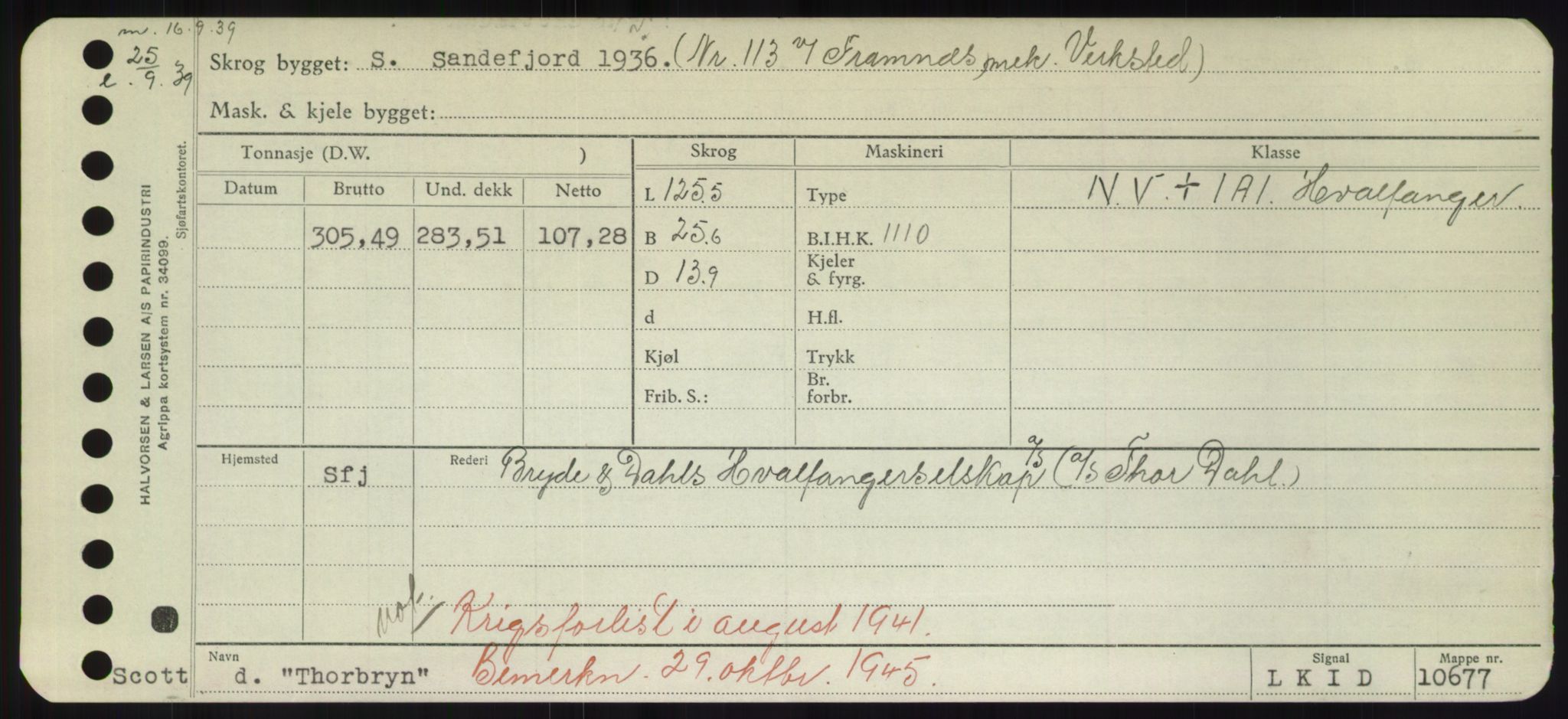 Sjøfartsdirektoratet med forløpere, Skipsmålingen, RA/S-1627/H/Hd/L0038: Fartøy, T-Th, p. 655