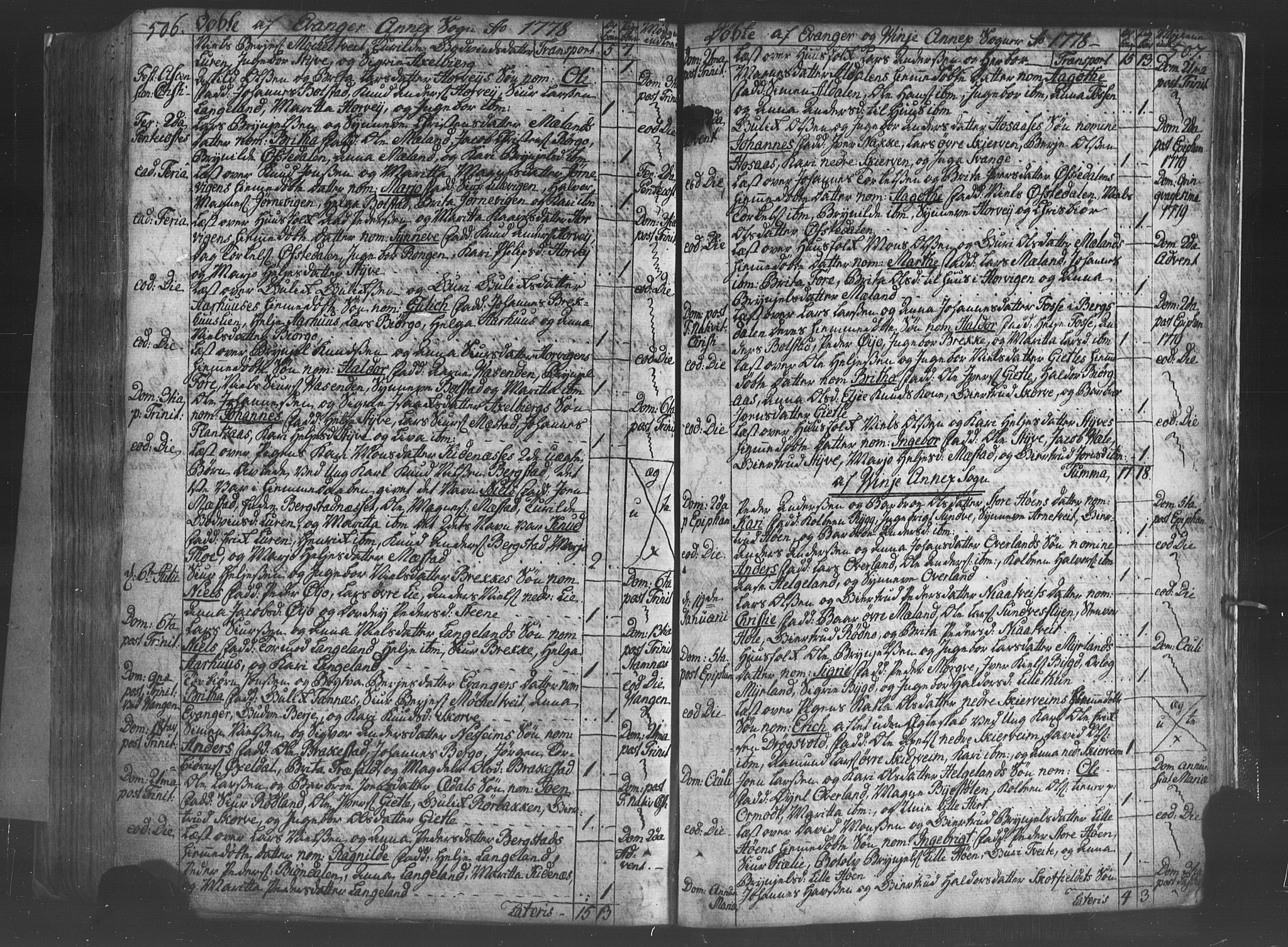 Voss sokneprestembete, AV/SAB-A-79001/H/Haa: Parish register (official) no. A 8, 1752-1780, p. 506-507