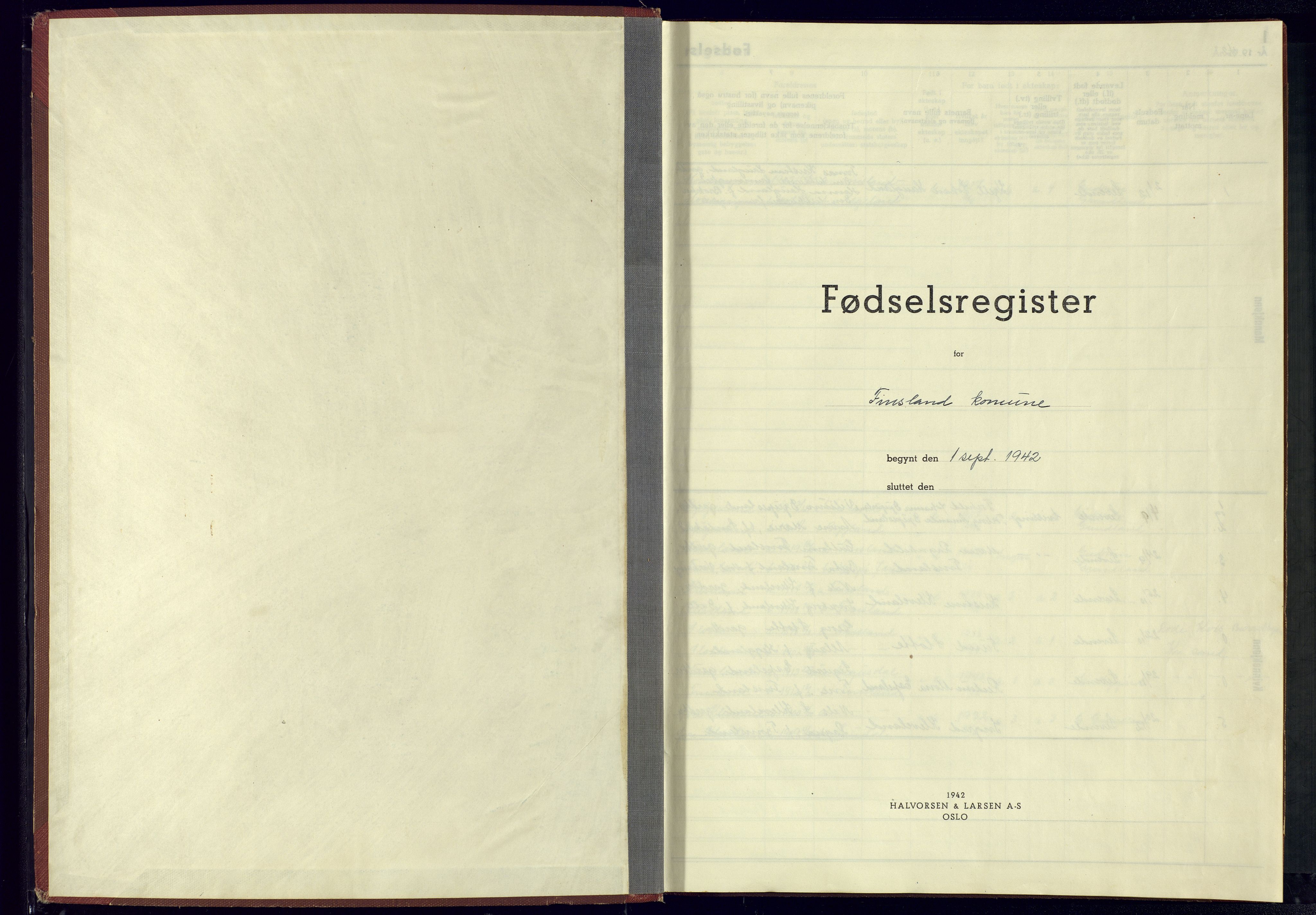 Bjelland sokneprestkontor, AV/SAK-1111-0005/J/Jb/L0008: Birth register no. II.6.8, 1942-1956