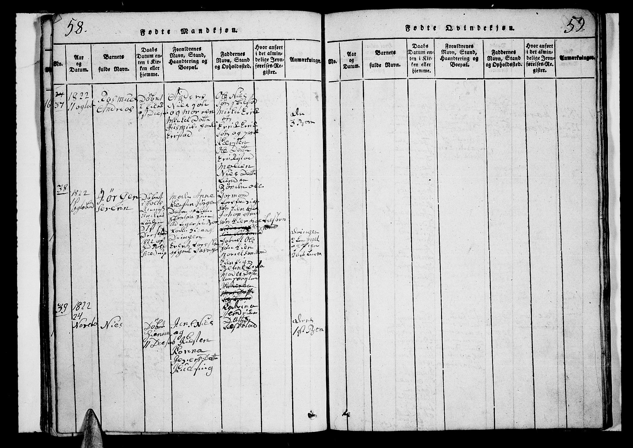 Trondenes sokneprestkontor, AV/SATØ-S-1319/H/Hb/L0003klokker: Parish register (copy) no. 3, 1820-1834, p. 58-59