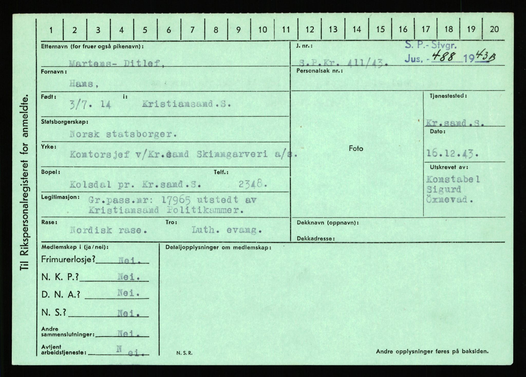 Statspolitiet - Hovedkontoret / Osloavdelingen, AV/RA-S-1329/C/Ca/L0003: Brechan - Eichinger	, 1943-1945, p. 4046