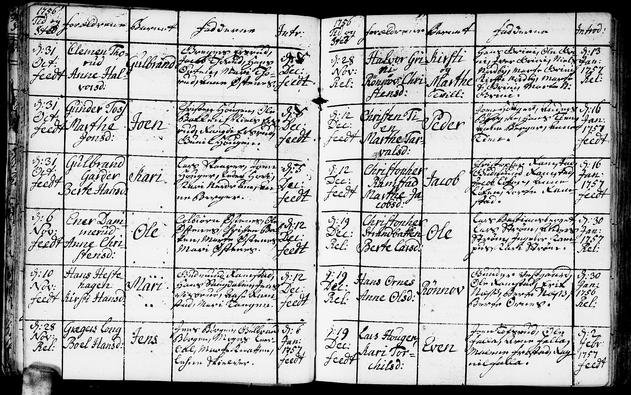 Fet prestekontor Kirkebøker, AV/SAO-A-10370a/F/Fa/L0004: Parish register (official) no. I 4, 1751-1773, p. 34