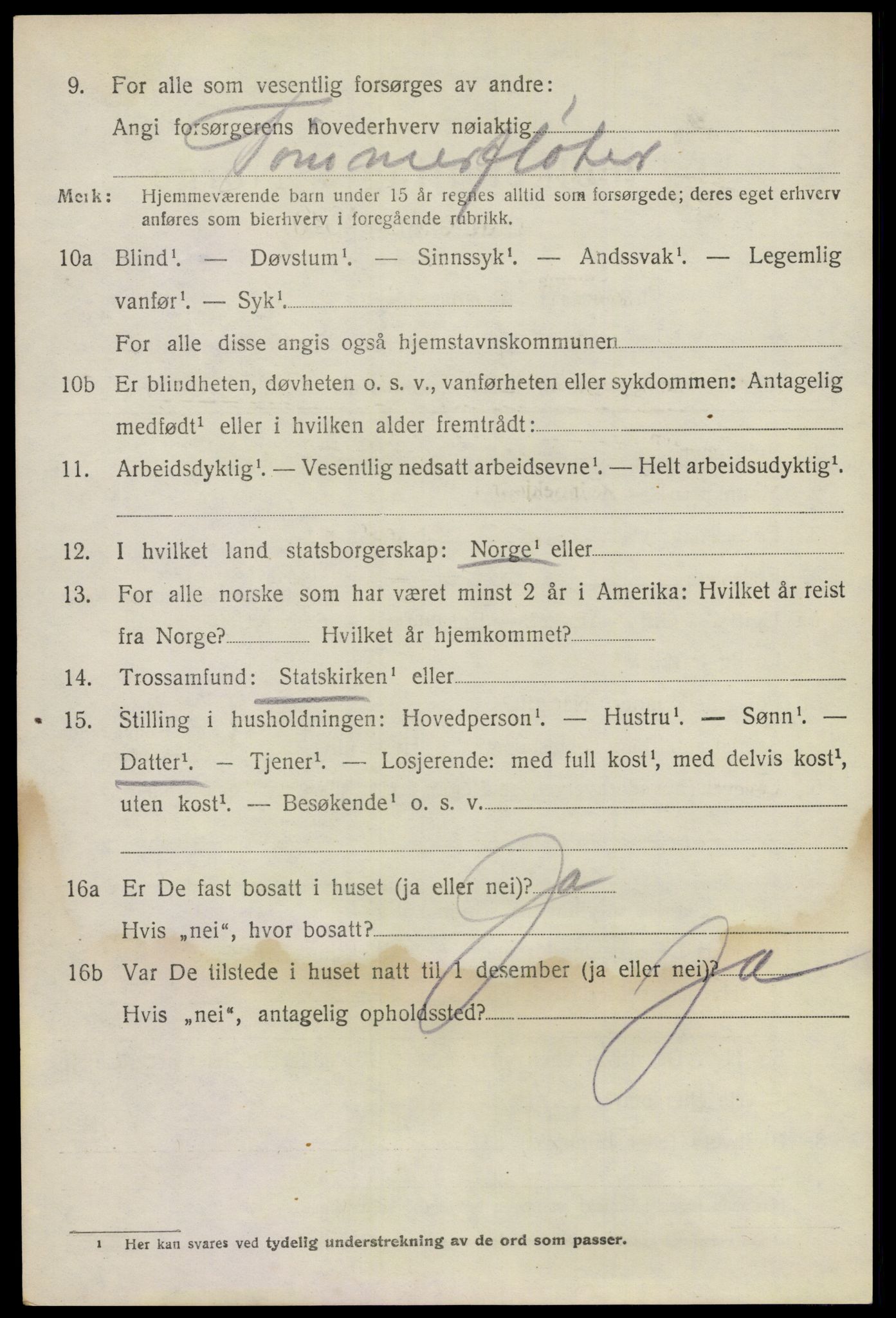 SAO, 1920 census for Fet, 1920, p. 3595