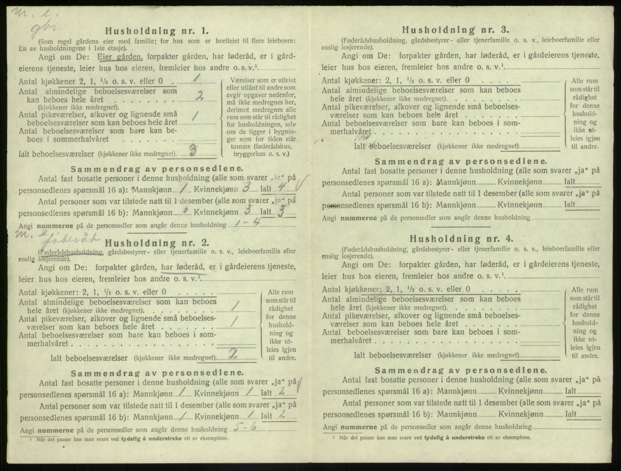 SAB, 1920 census for Askvoll, 1920, p. 238