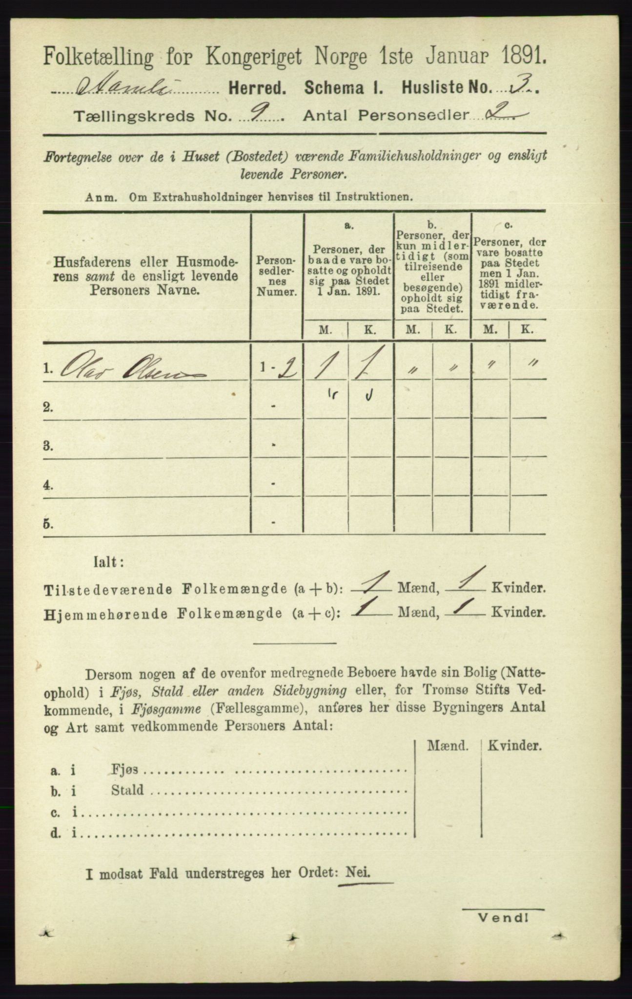 RA, 1891 census for 0929 Åmli, 1891, p. 1429