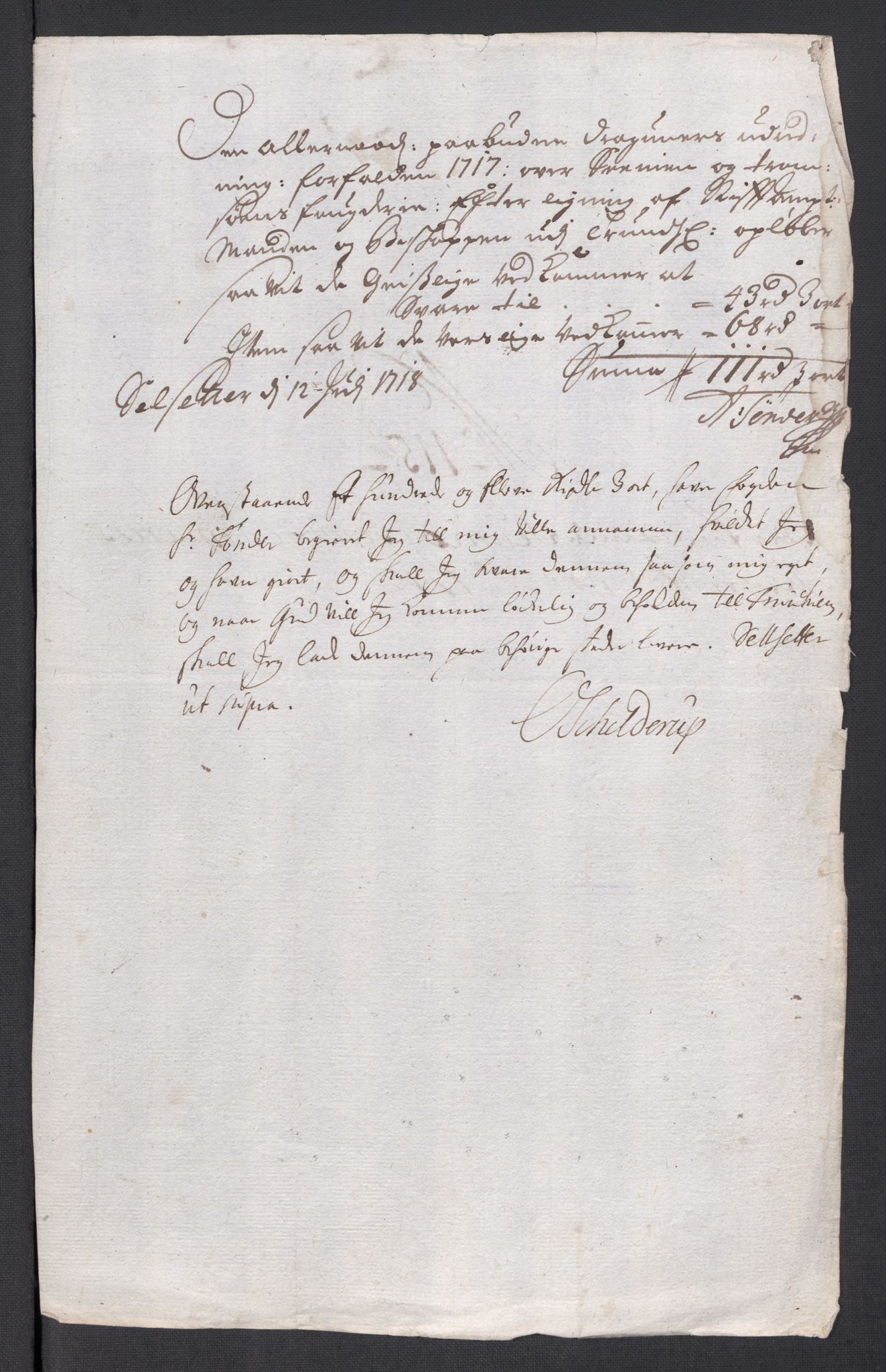 Rentekammeret inntil 1814, Reviderte regnskaper, Fogderegnskap, AV/RA-EA-4092/R68/L4764: Fogderegnskap Senja og Troms, 1718, p. 454