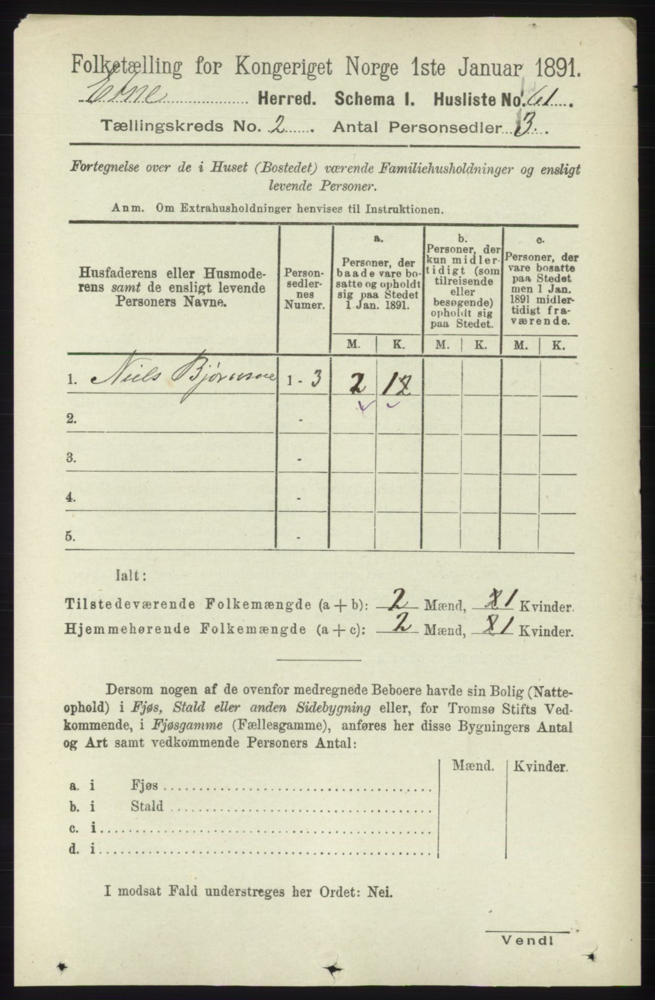 RA, 1891 census for 1211 Etne, 1891, p. 322