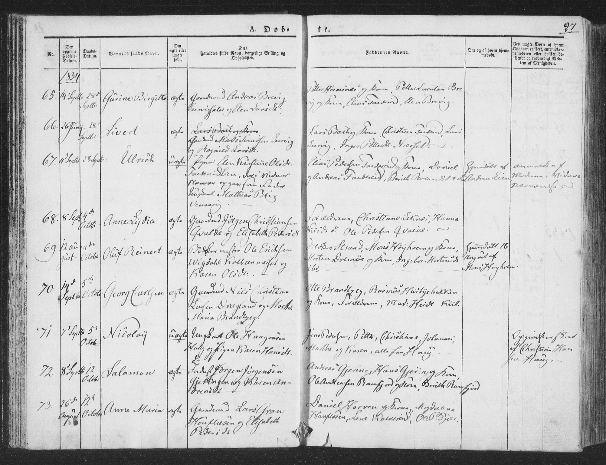 Ministerialprotokoller, klokkerbøker og fødselsregistre - Nord-Trøndelag, SAT/A-1458/780/L0639: Parish register (official) no. 780A04, 1830-1844, p. 27