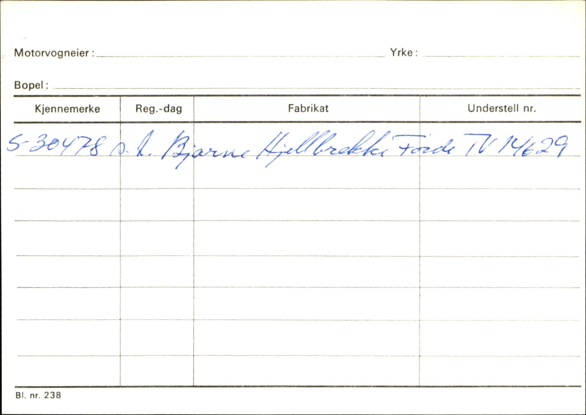 Statens vegvesen, Sogn og Fjordane vegkontor, SAB/A-5301/4/F/L0130: Eigarregister Eid T-Å. Høyanger A-O, 1945-1975, p. 2288