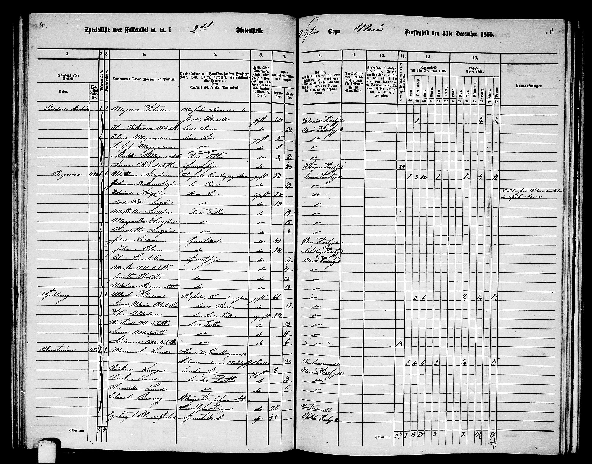 RA, 1865 census for Nærøy, 1865, p. 106