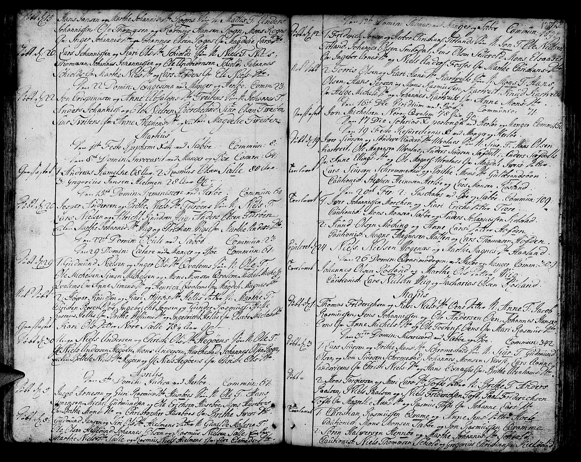 Manger sokneprestembete, AV/SAB-A-76801/H/Haa: Parish register (official) no. A 1, 1759-1791, p. 128