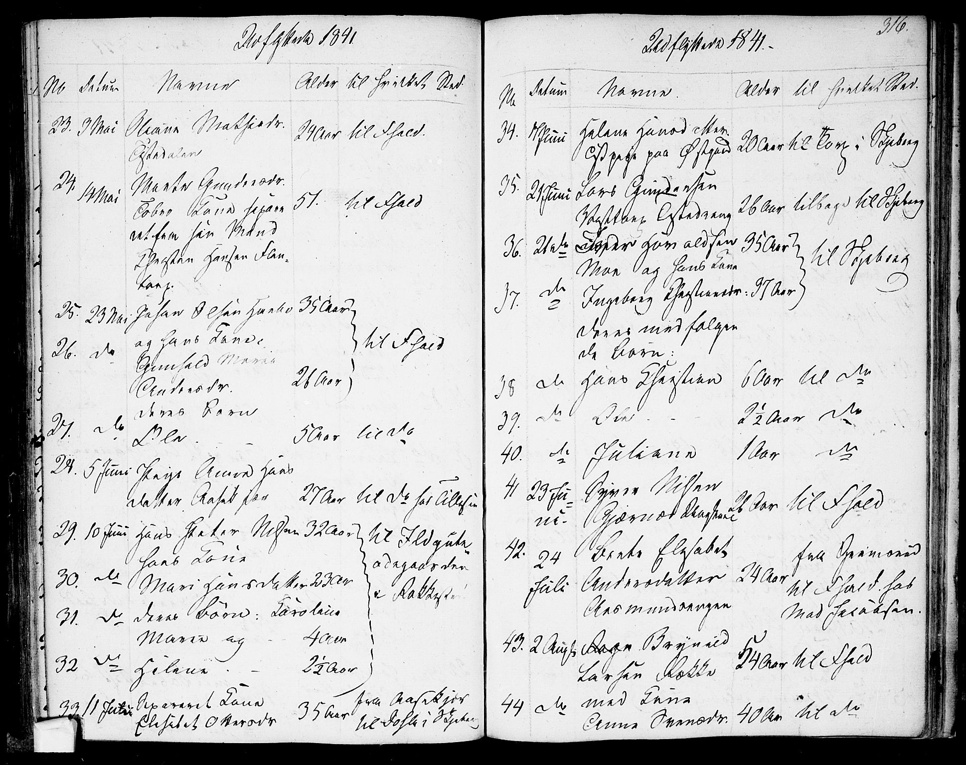 Berg prestekontor Kirkebøker, SAO/A-10902/F/Fa/L0003: Parish register (official) no. I 3, 1832-1842, p. 316
