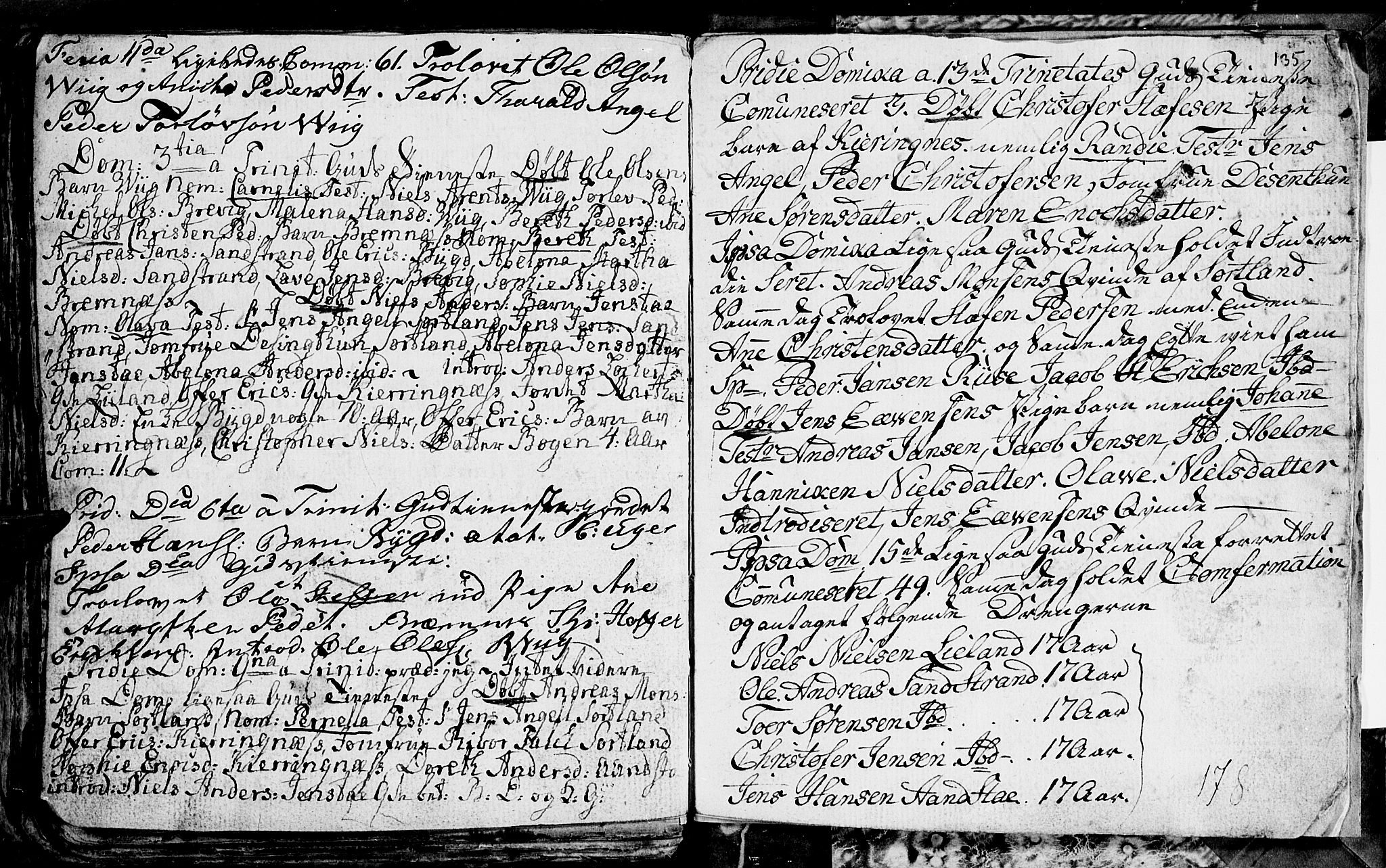 Ministerialprotokoller, klokkerbøker og fødselsregistre - Nordland, SAT/A-1459/895/L1366: Parish register (official) no. 895A01, 1730-1794, p. 135