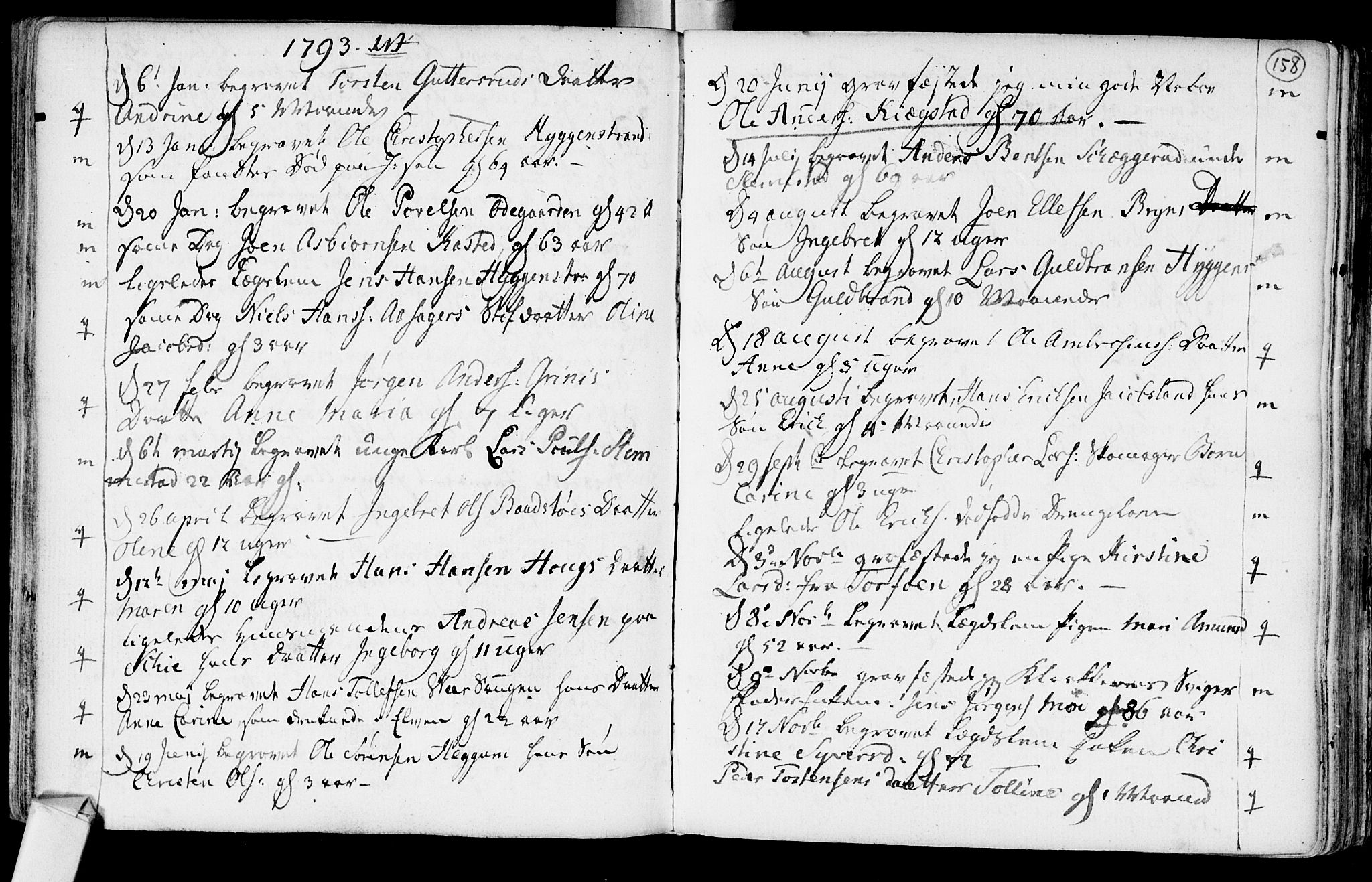 Røyken kirkebøker, AV/SAKO-A-241/F/Fa/L0003: Parish register (official) no. 3, 1782-1813, p. 158