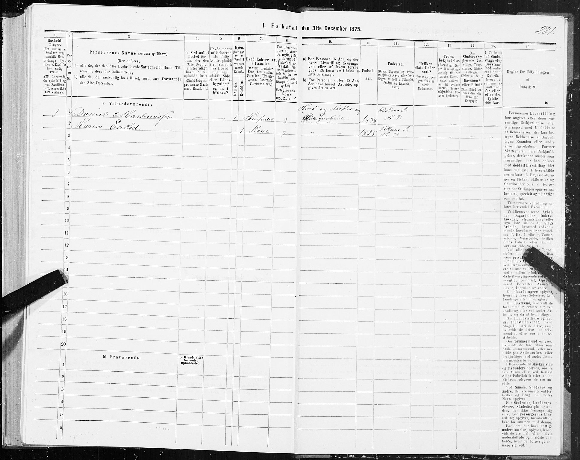 SAT, 1875 census for 1617P Hitra, 1875, p. 1281