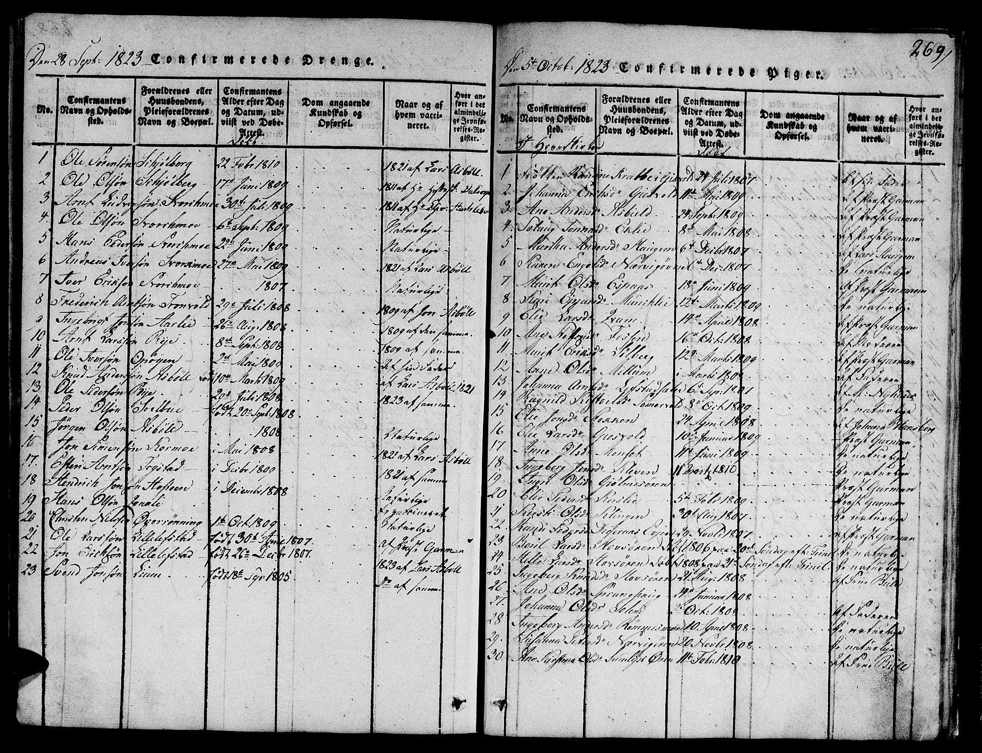 Ministerialprotokoller, klokkerbøker og fødselsregistre - Sør-Trøndelag, SAT/A-1456/668/L0803: Parish register (official) no. 668A03, 1800-1826, p. 269