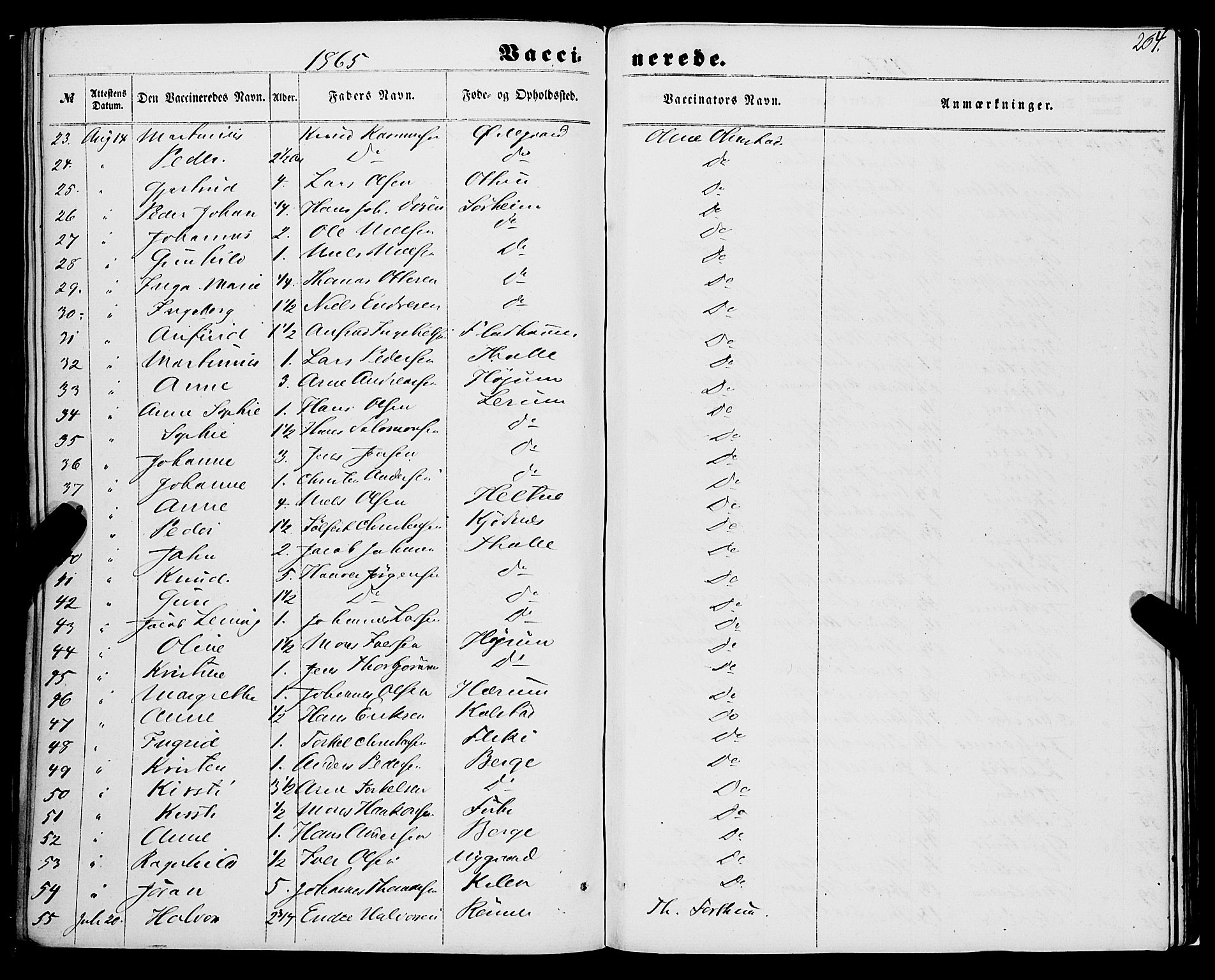 Luster sokneprestembete, AV/SAB-A-81101/H/Haa/Haaa/L0008: Parish register (official) no. A 8, 1860-1870, p. 264