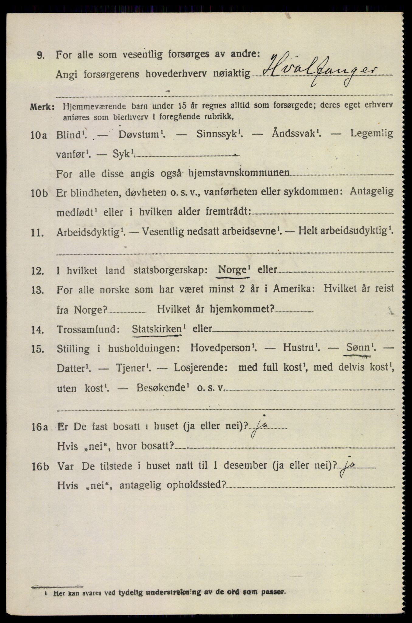 SAKO, 1920 census for Botne, 1920, p. 5716