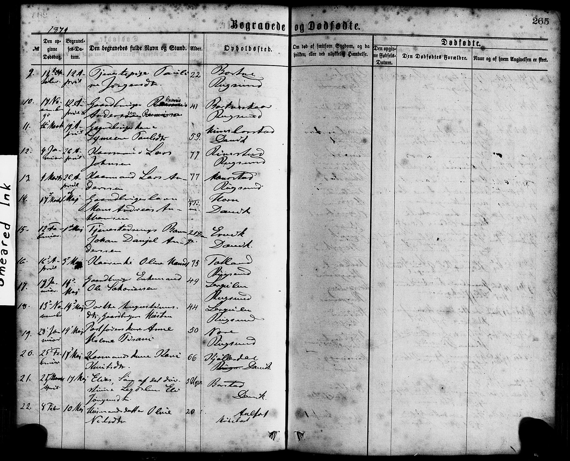 Davik sokneprestembete, SAB/A-79701/H/Haa/Haaa/L0006: Parish register (official) no. A 6, 1867-1881, p. 265