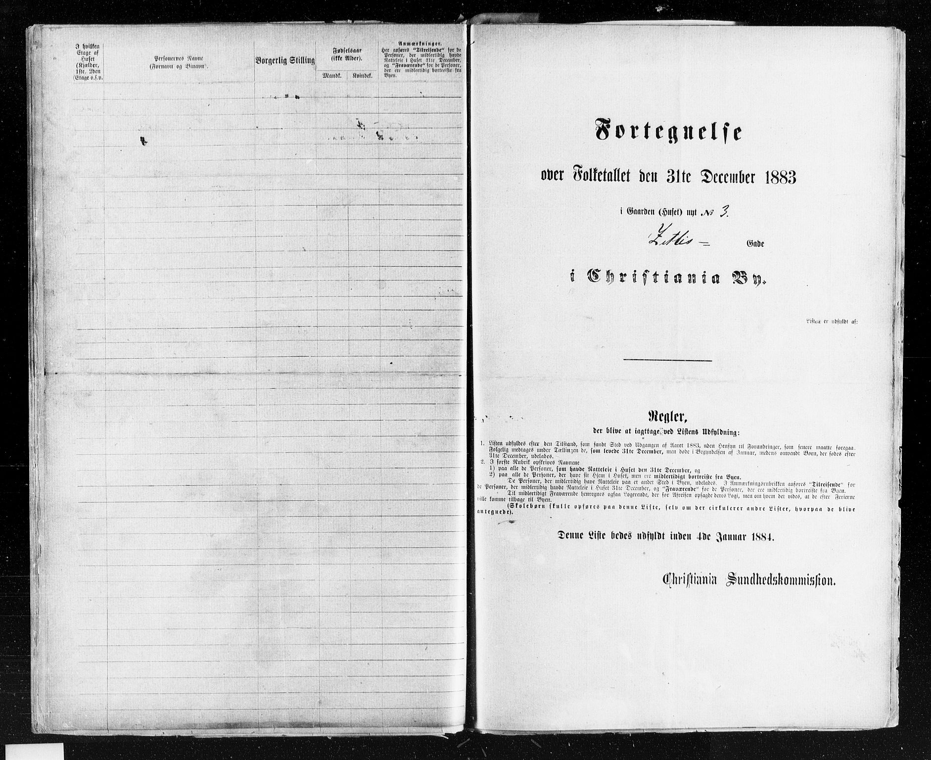 OBA, Municipal Census 1883 for Kristiania, 1883, p. 5477