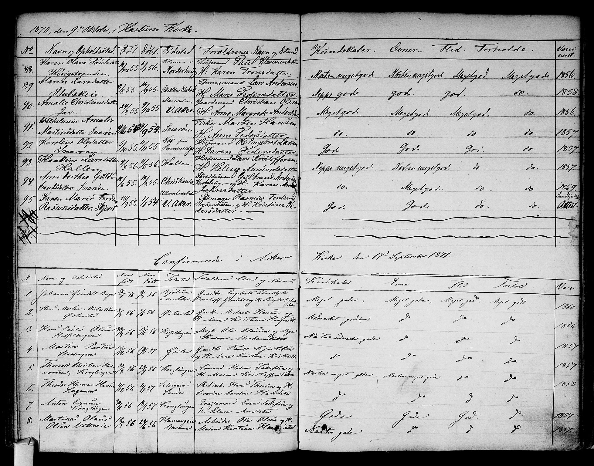 Asker prestekontor Kirkebøker, AV/SAO-A-10256a/F/Fa/L0009: Parish register (official) no. I 9, 1825-1878, p. 275