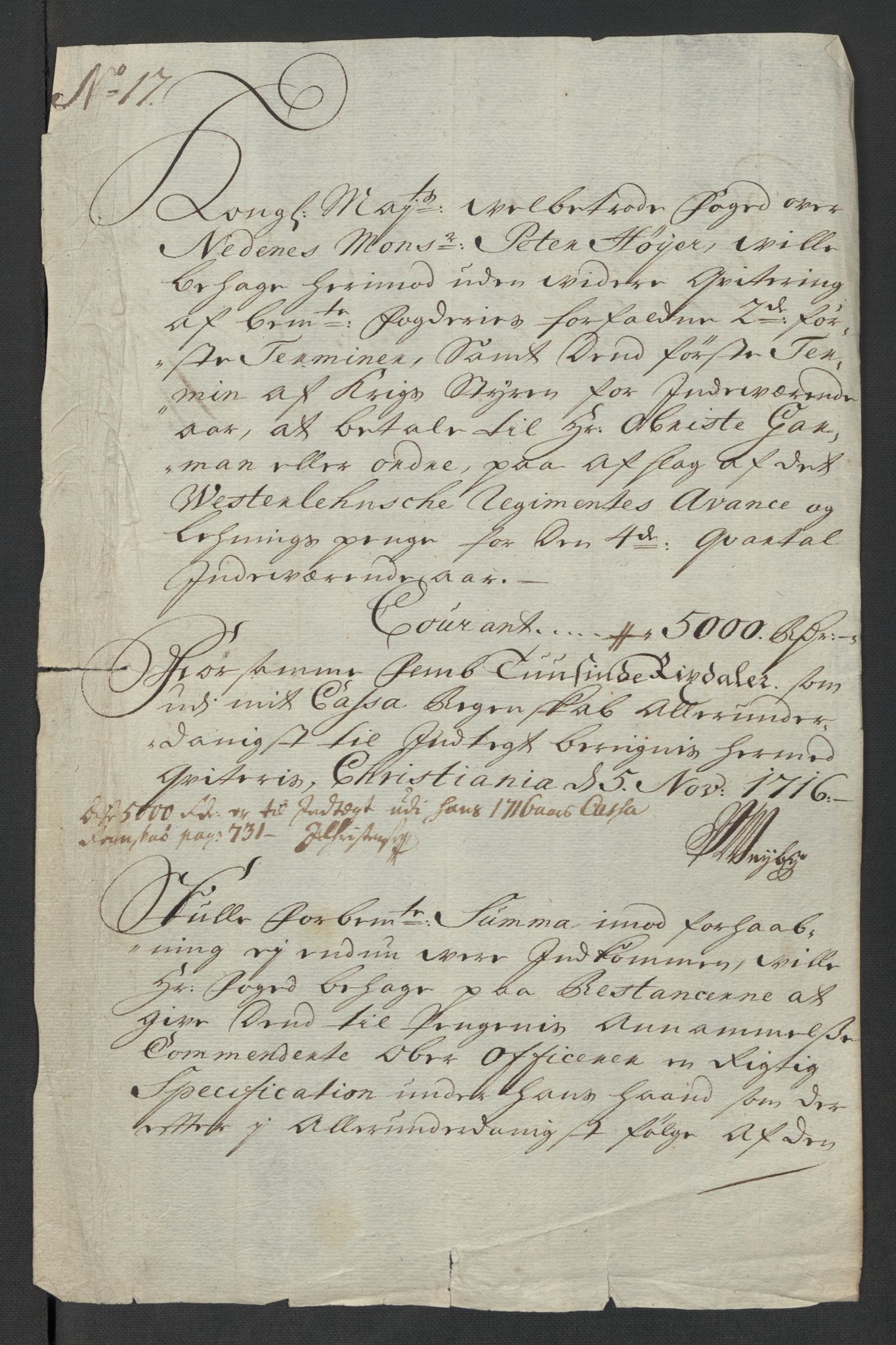 Rentekammeret inntil 1814, Reviderte regnskaper, Fogderegnskap, AV/RA-EA-4092/R39/L2325: Fogderegnskap Nedenes, 1716, p. 475