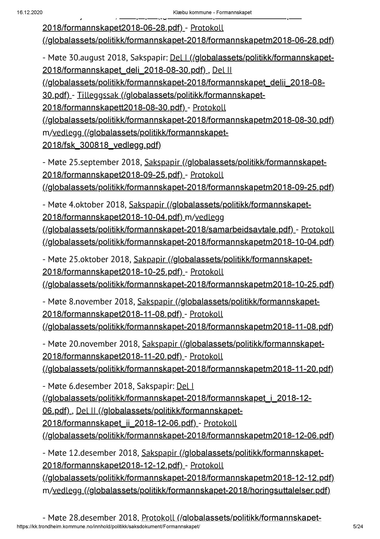 Klæbu Kommune, TRKO/KK/02-FS/L001: Formannsskapet - Dokumentoversikt, 2009-2019, p. 5