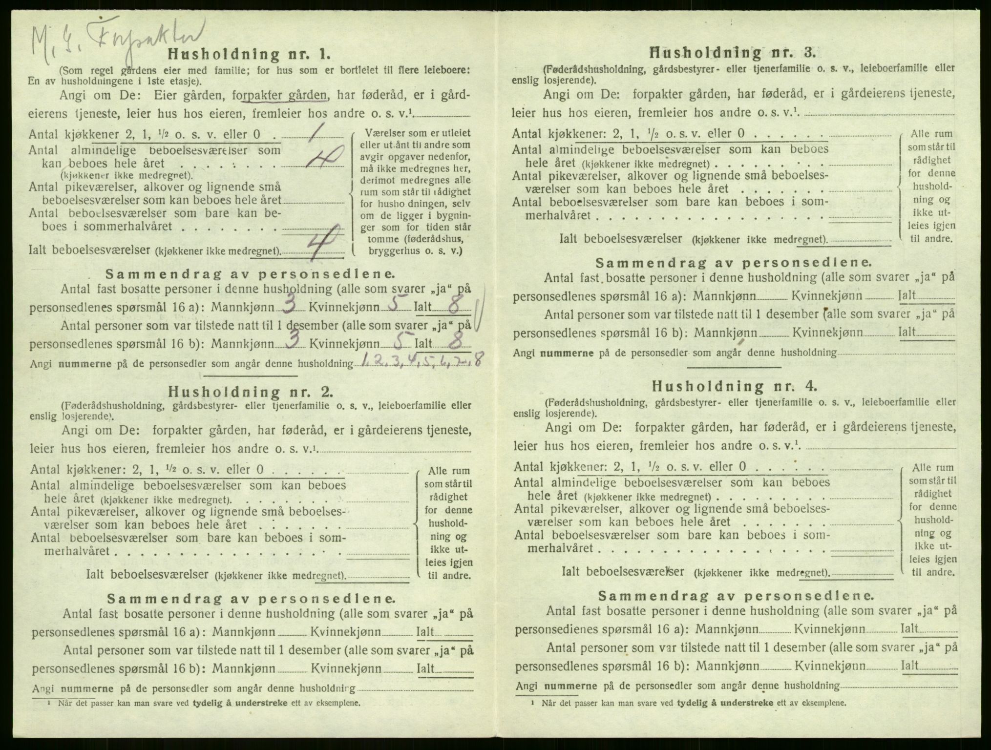 SAKO, 1920 census for Sem, 1920, p. 697