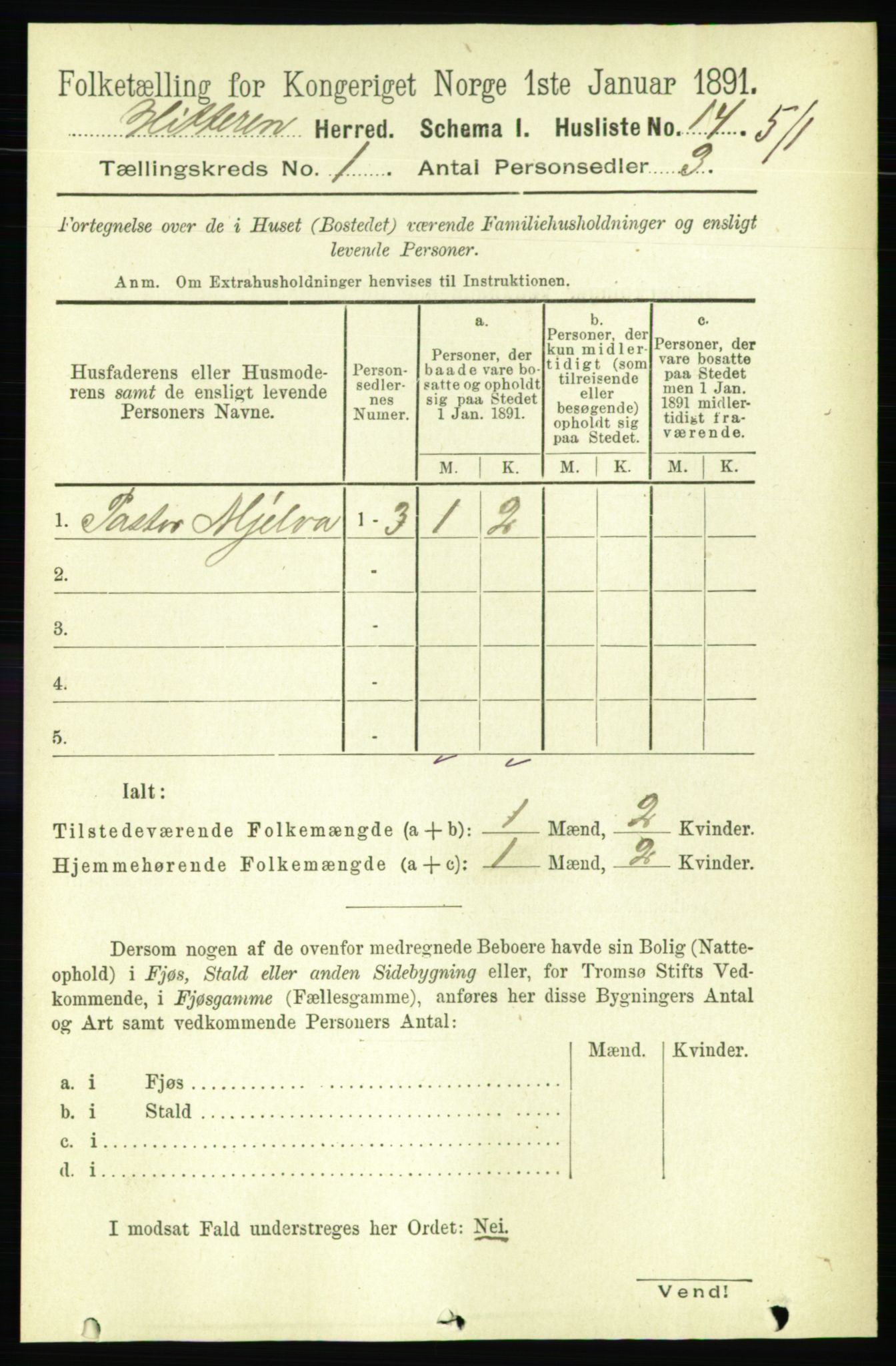 RA, 1891 census for 1617 Hitra, 1891, p. 49