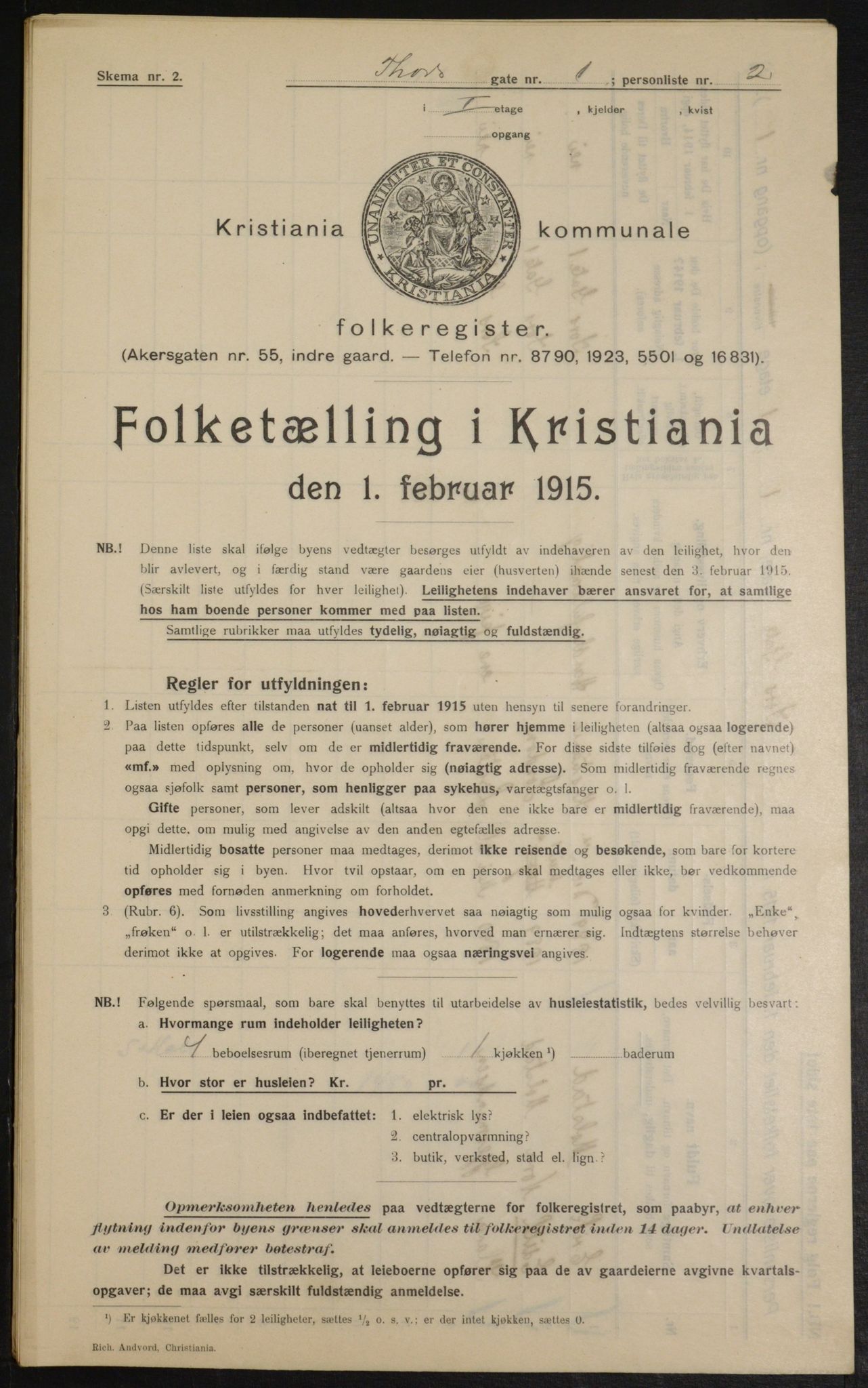 OBA, Municipal Census 1915 for Kristiania, 1915, p. 114629