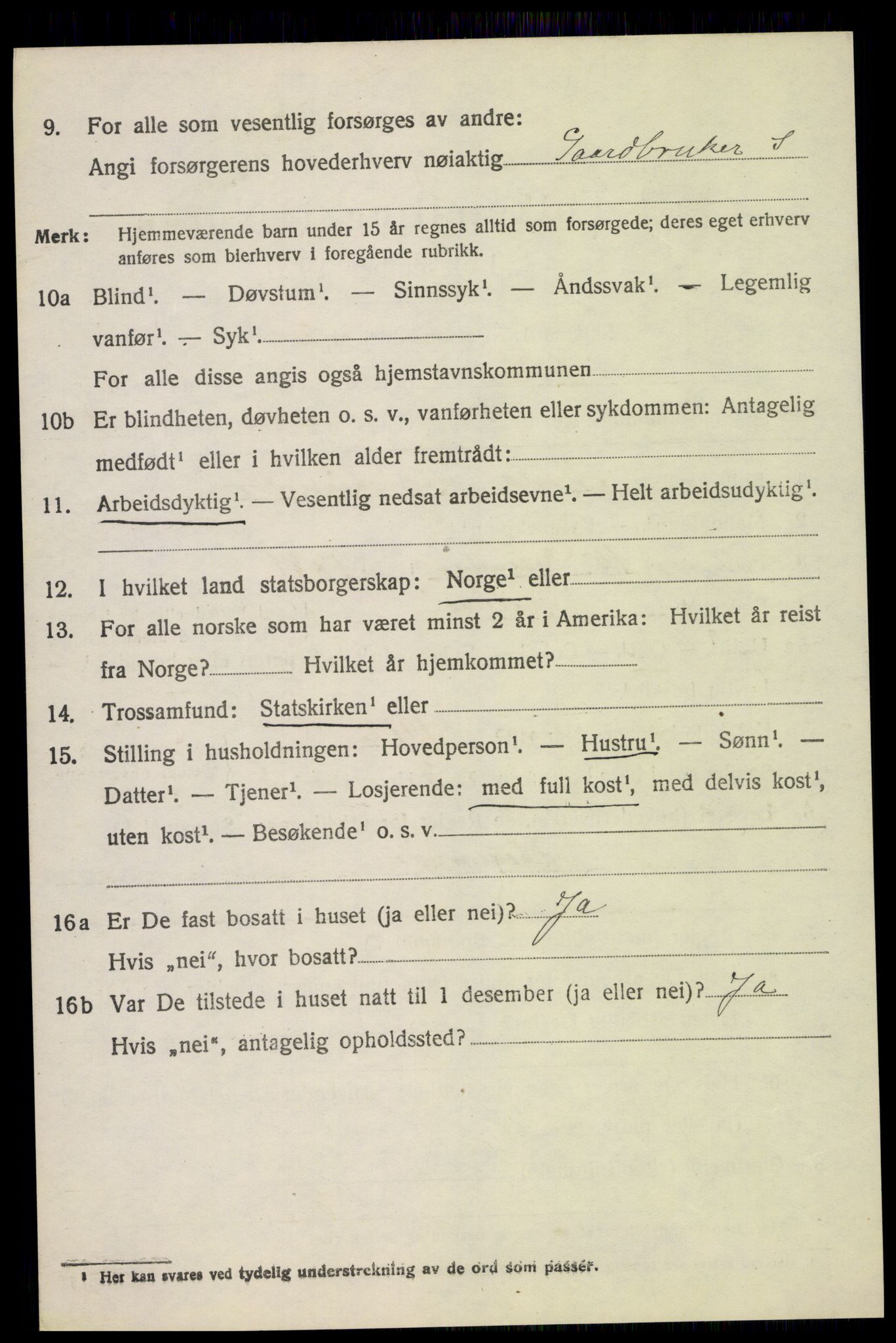 SAH, 1920 census for Kolbu, 1920, p. 4633