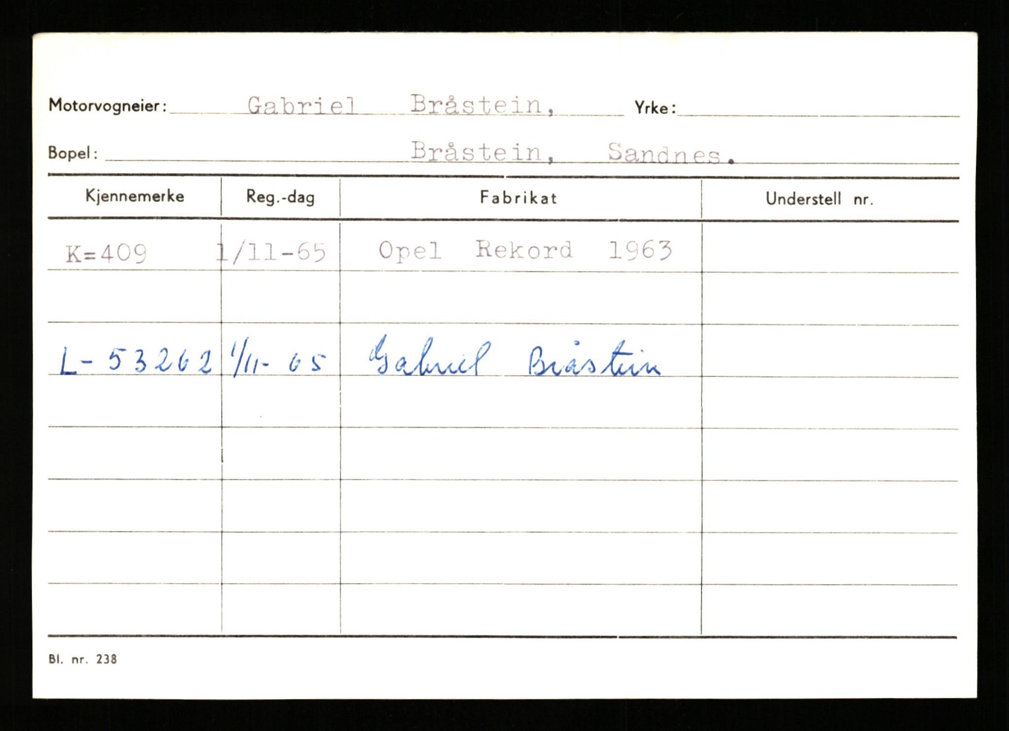 Stavanger trafikkstasjon, AV/SAST-A-101942/0/G/L0001: Registreringsnummer: 0 - 5782, 1930-1971, p. 237