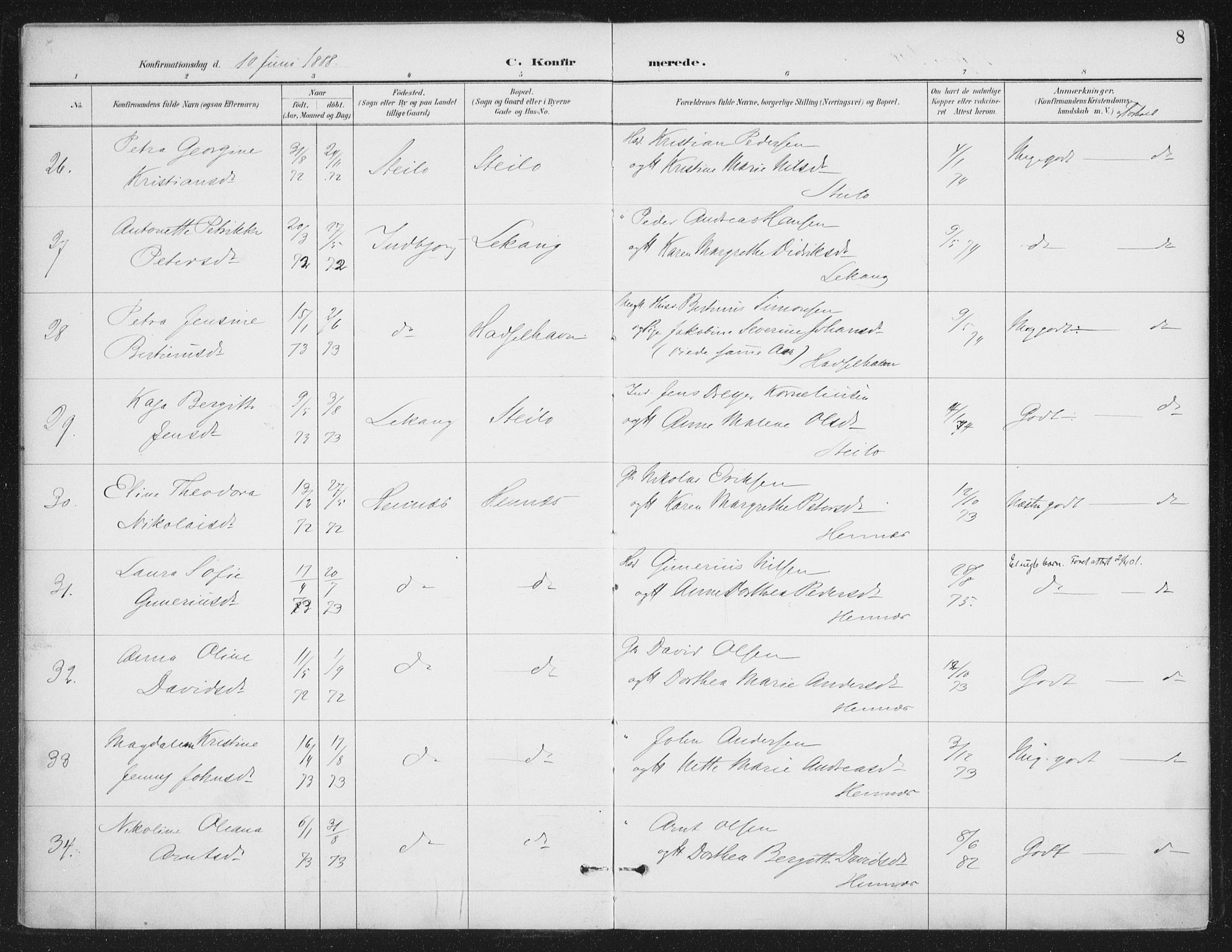 Ministerialprotokoller, klokkerbøker og fødselsregistre - Nordland, AV/SAT-A-1459/888/L1245: Parish register (official) no. 888A11, 1888-1900, p. 9