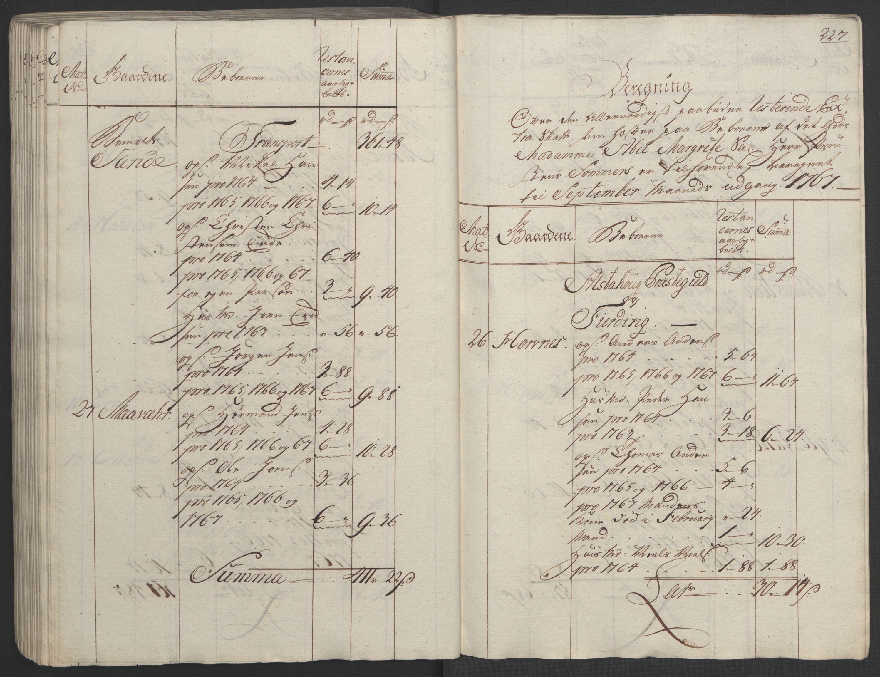 Rentekammeret inntil 1814, Realistisk ordnet avdeling, RA/EA-4070/Ol/L0023: [Gg 10]: Ekstraskatten, 23.09.1762. Helgeland (restanseregister), 1767-1772, p. 223