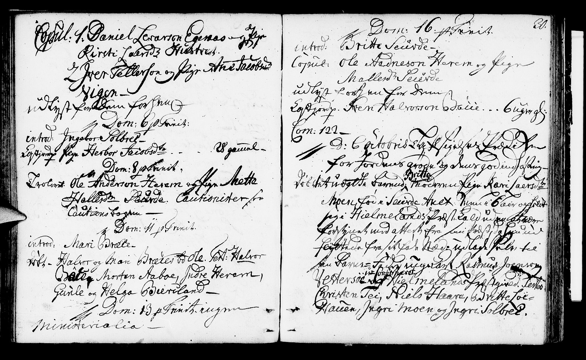 Suldal sokneprestkontor, SAST/A-101845/01/IV/L0002: Parish register (official) no. A 2, 1780-1808, p. 30