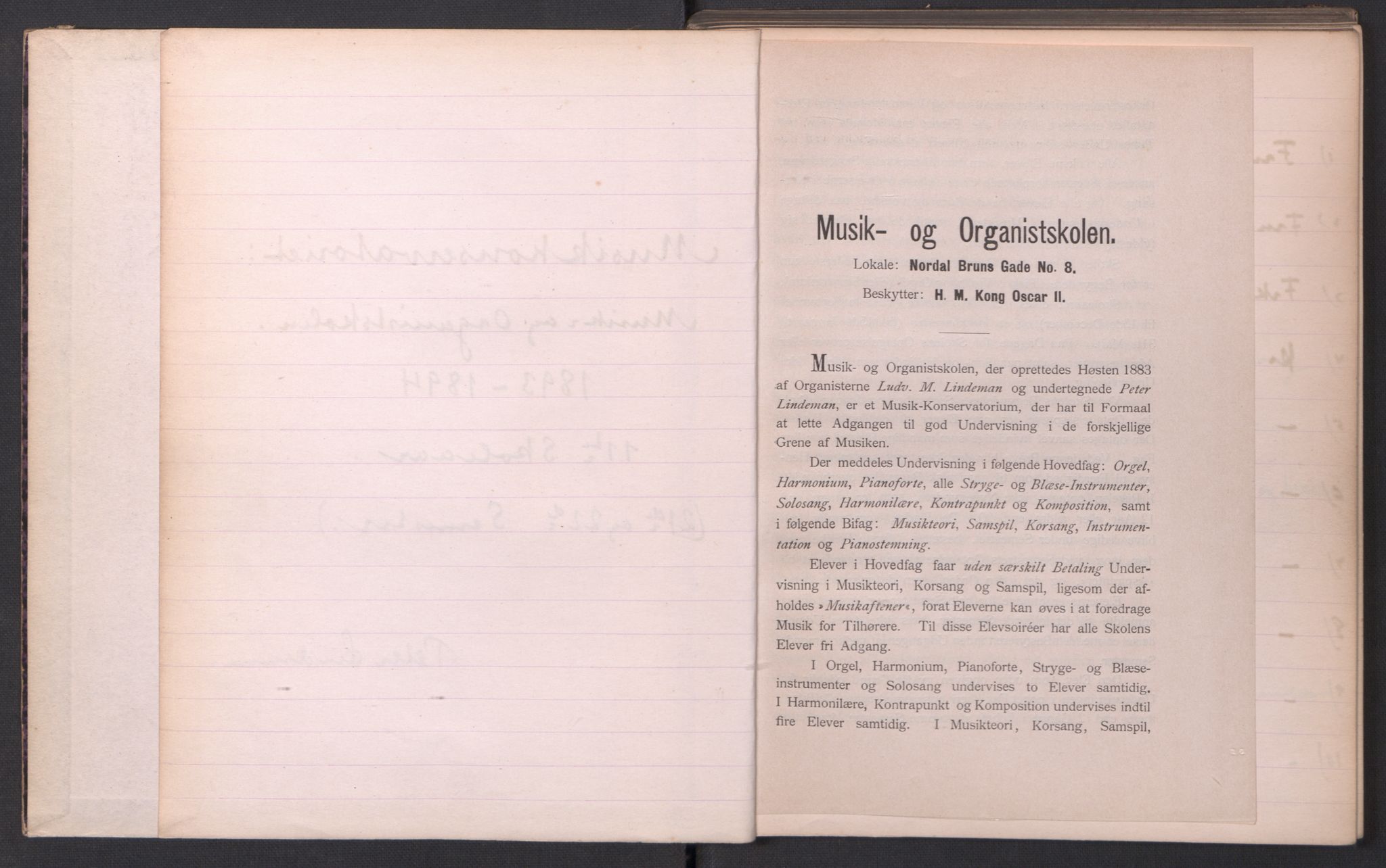 Musikkonservatoriet i Oslo, AV/RA-PA-1761/F/Fa/L0001/0003: Oversikt over lærere, elever, m.m. (mangler skoleåret 1890-91 og 1891-92) / Musikkonservatoriet - Skoleåret, 1893-1894