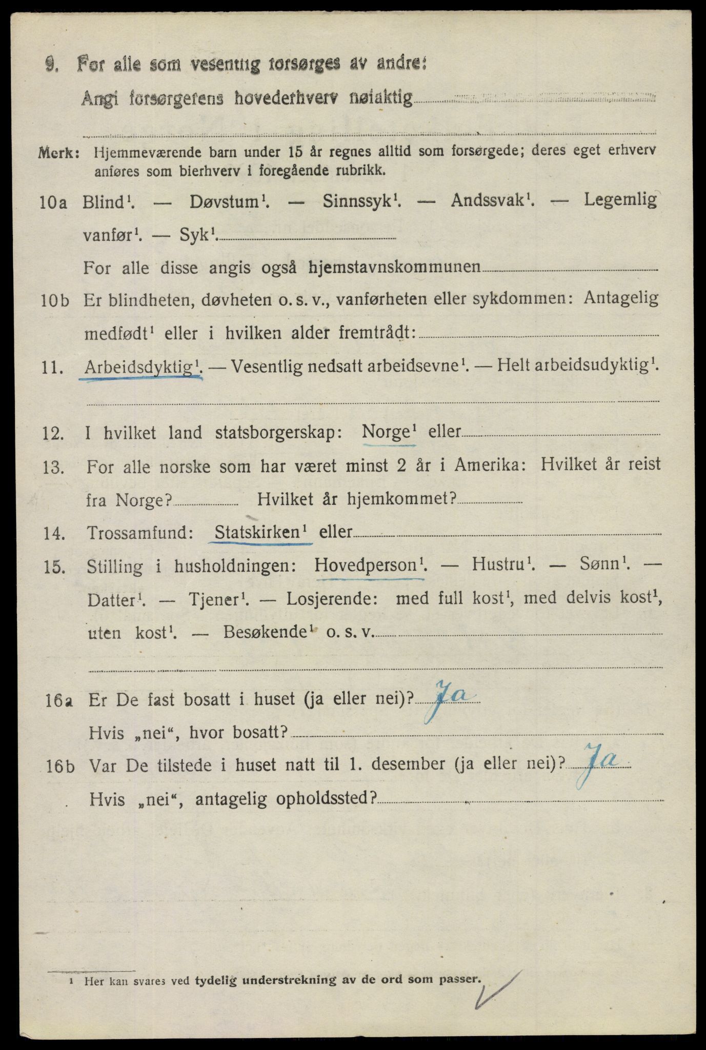 SAO, 1920 census for Tune, 1920, p. 5449