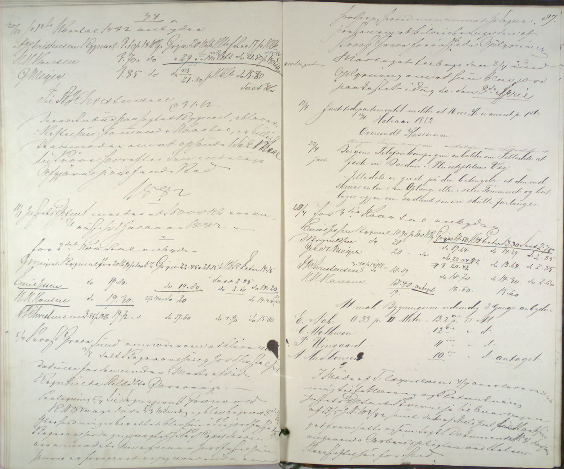 Lepraarkiver - Pleiestiftelsen for spedalske no.1, AV/SAB-A-60601/B.c/L0001: Journal, 1857-1882, p. 86b-87a