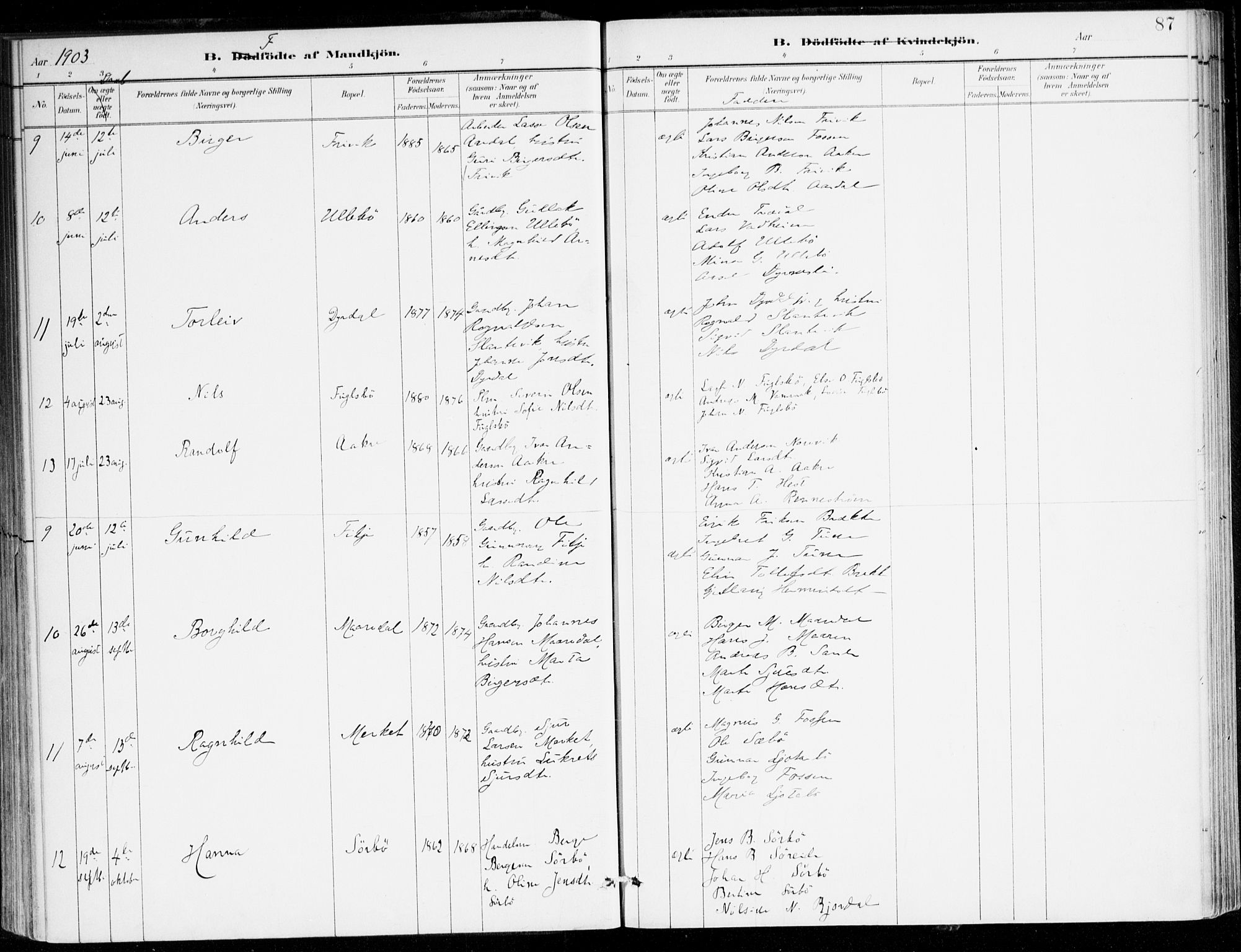 Lavik sokneprestembete, SAB/A-80901: Parish register (official) no. C 1, 1882-1904, p. 87
