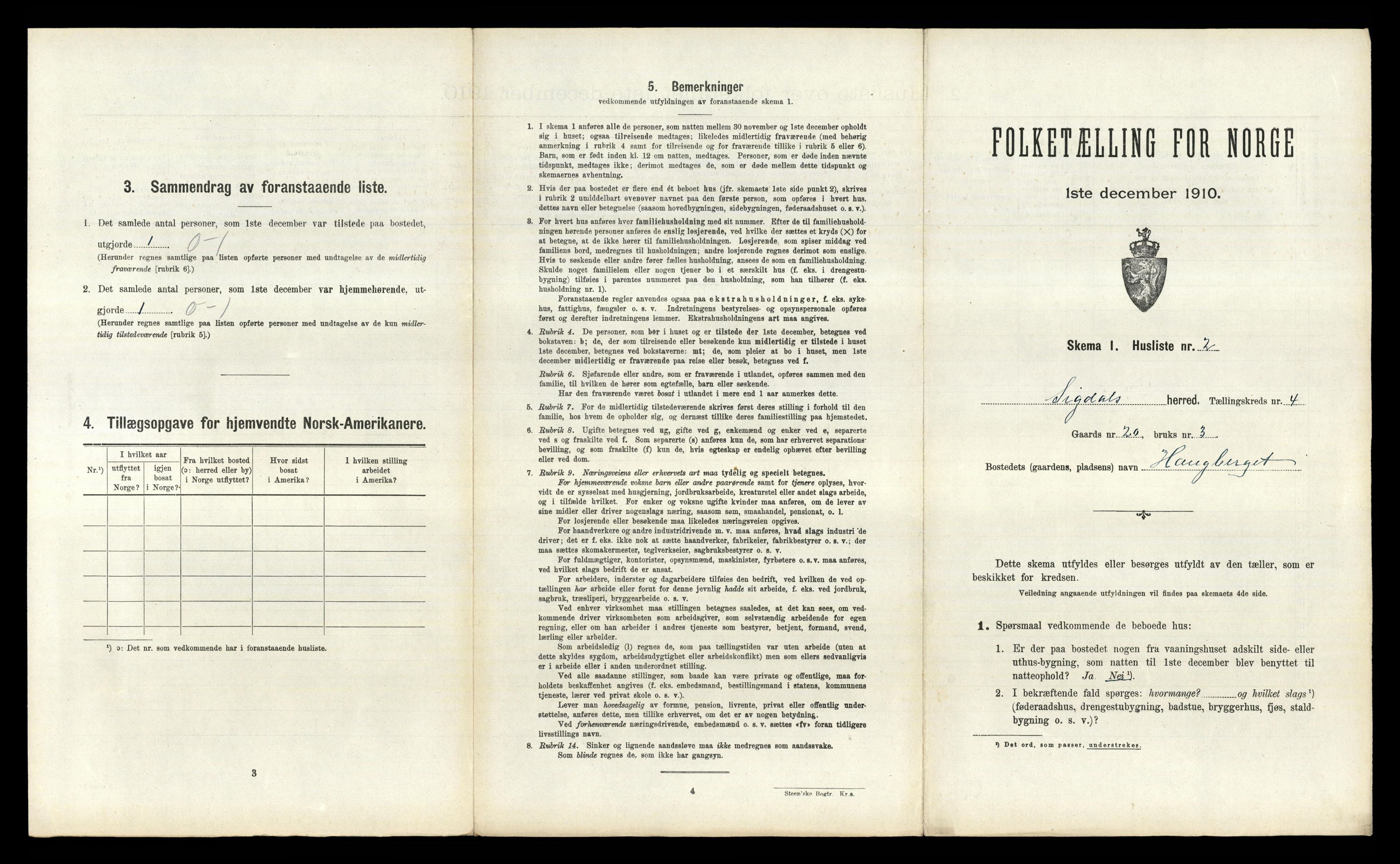 RA, 1910 census for Sigdal, 1910, p. 358