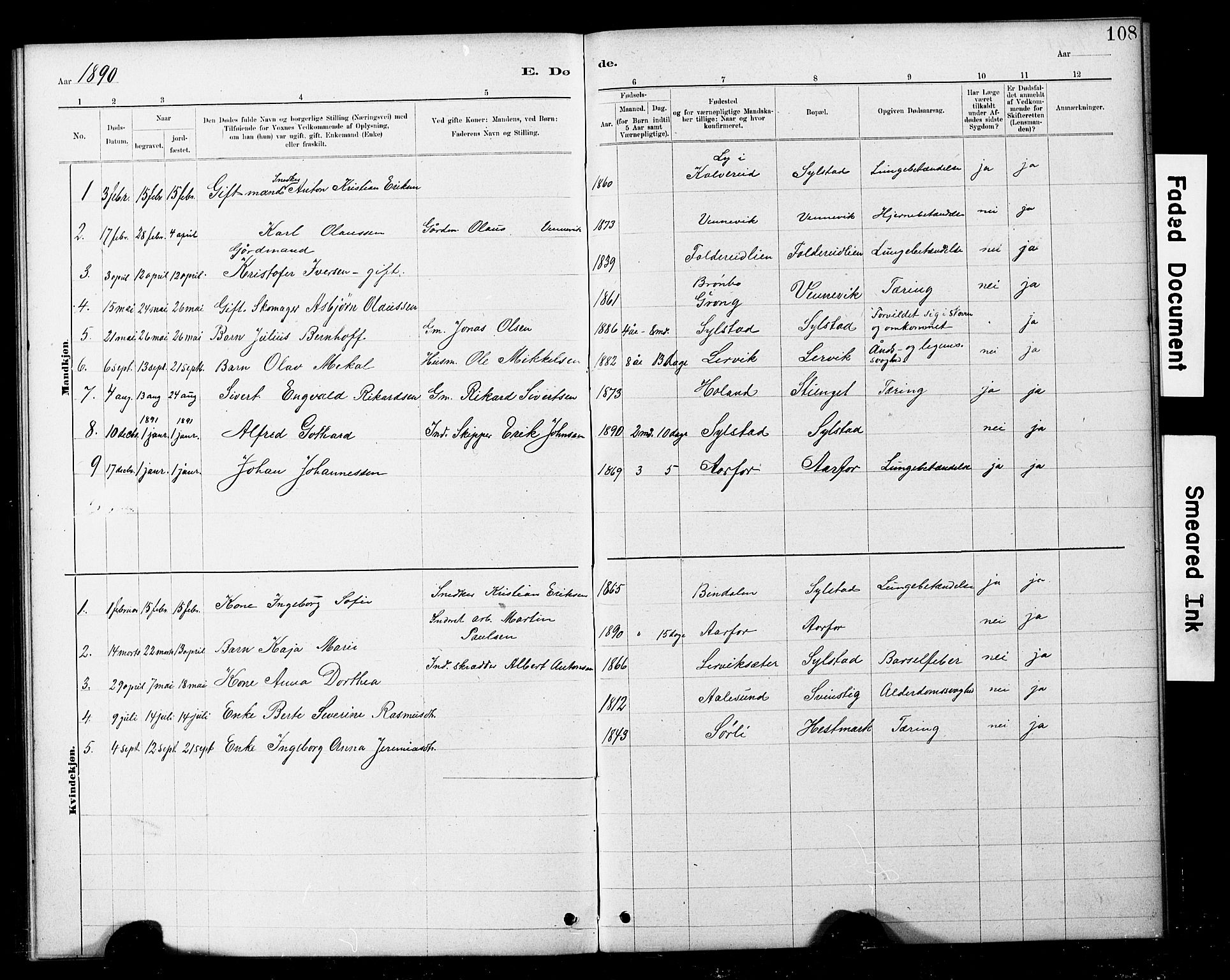 Ministerialprotokoller, klokkerbøker og fødselsregistre - Nord-Trøndelag, SAT/A-1458/783/L0661: Parish register (copy) no. 783C01, 1878-1893, p. 108