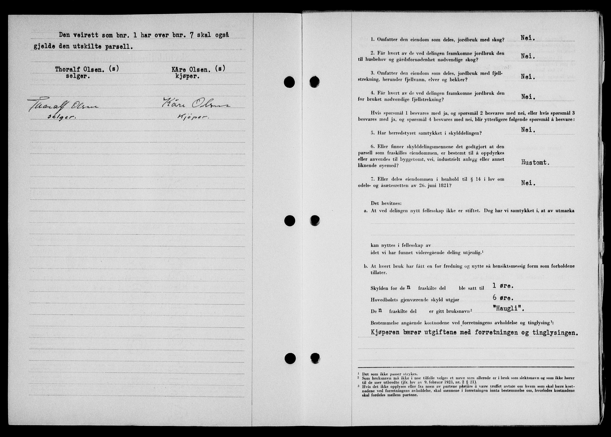 Lofoten sorenskriveri, AV/SAT-A-0017/1/2/2C/L0016a: Mortgage book no. 16a, 1947-1947, Diary no: : 1556/1947